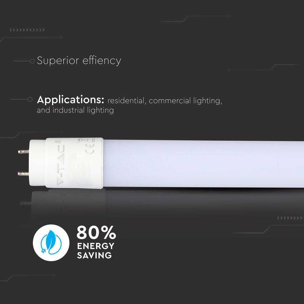 VT-1612 12W T8 LED PLASTIC TUBE NON-ROTATABLE-120CM 3000K G13(150LM/WATT)