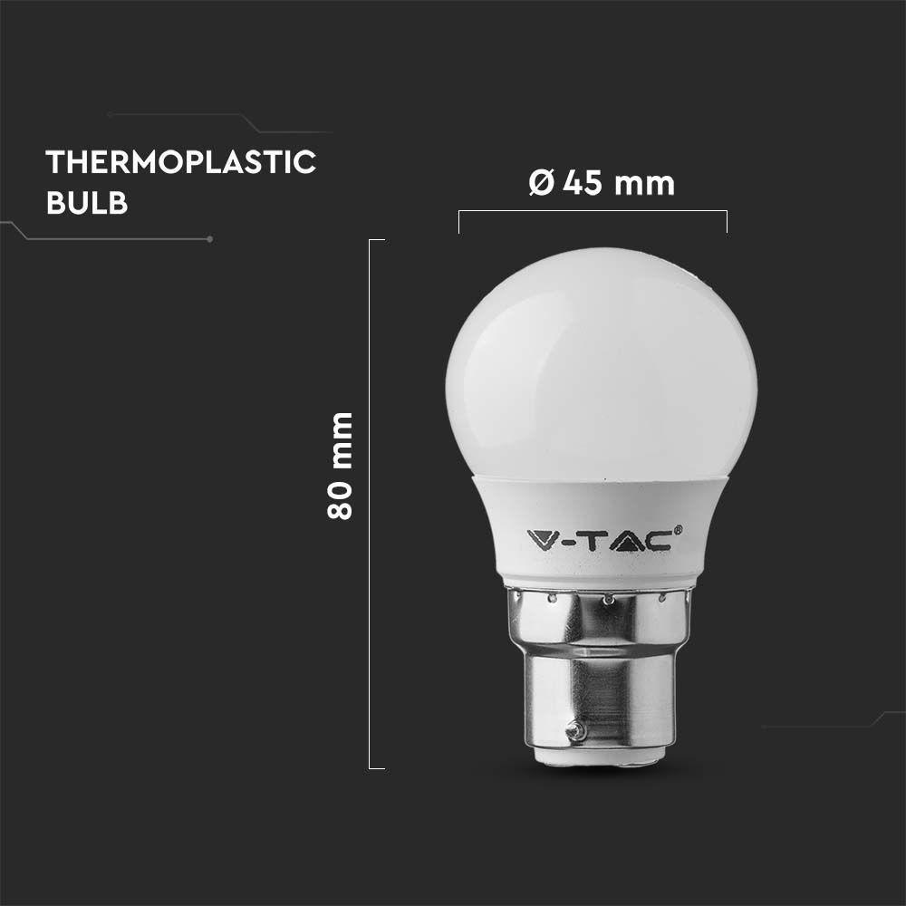 VT-221 4.5W G45 PLASTIC BULB SAMSUNG CHIP 3000K B22