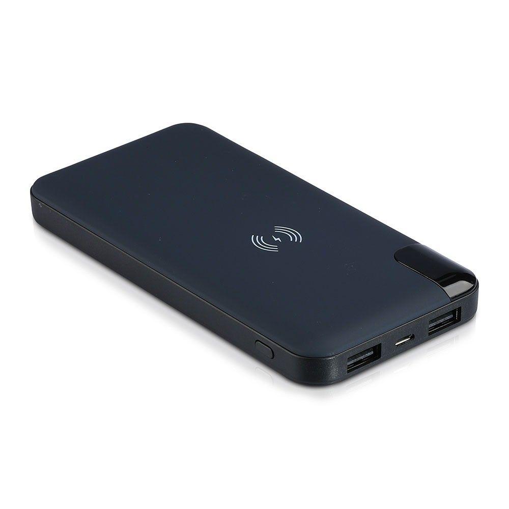 VT-3509 8000mah WIRELESS POWER BANK WITH DISPLAY AND STAND-DARK BLUE