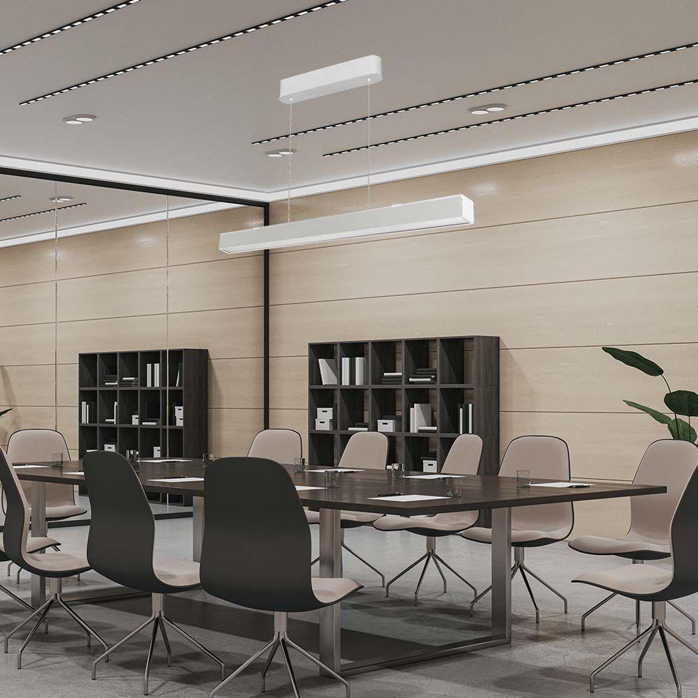 VT-7-44 40W LED LINEAR HANGING SUSPENSION LIGHT-SAMSUNG CHIP-UP & DOWN SYSTEM 3IN1 WHITE BODY