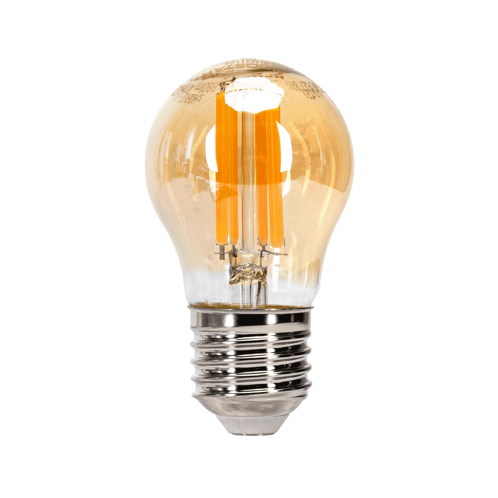 LED Filament Bulb (Amber) G45 E27 8W