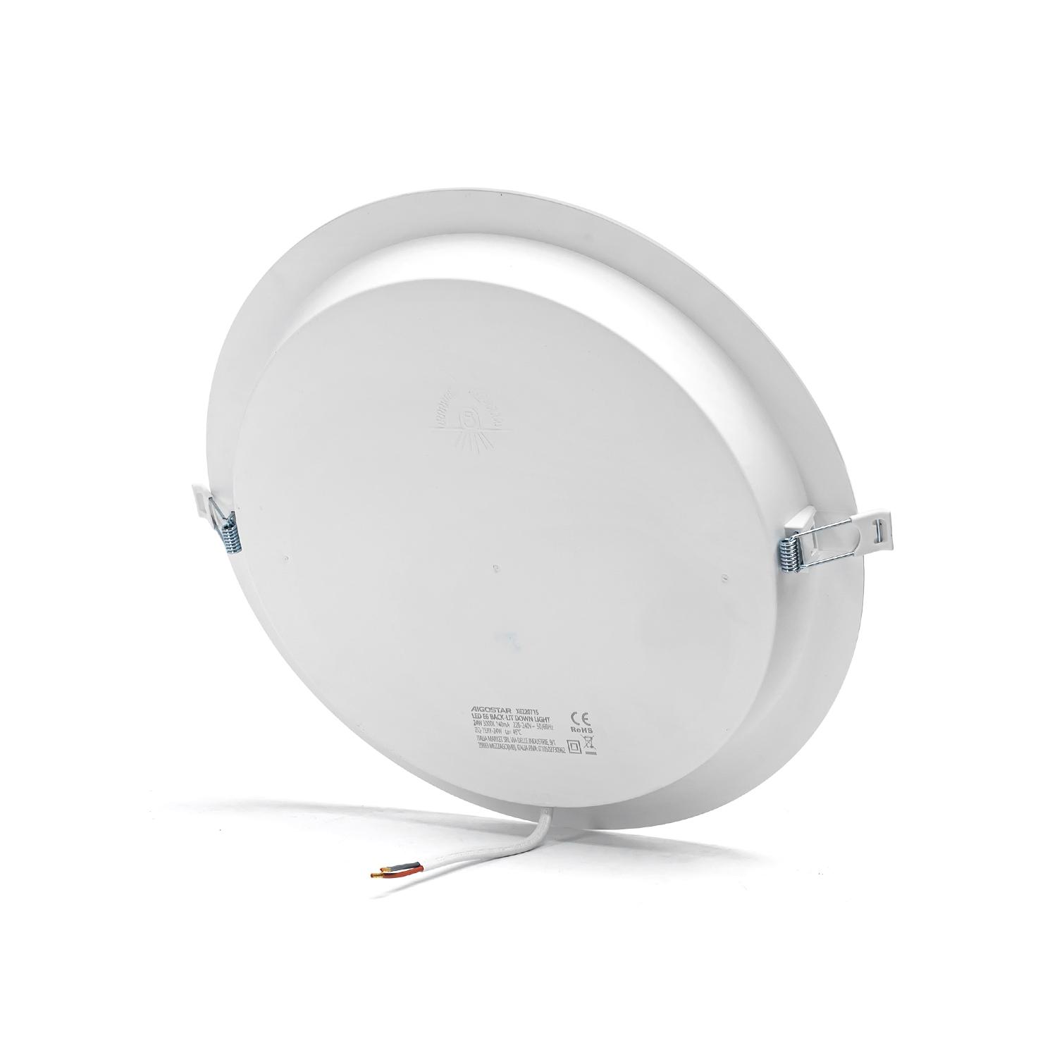 Downlight podtynkowy okrągły LED 24W Światło białe