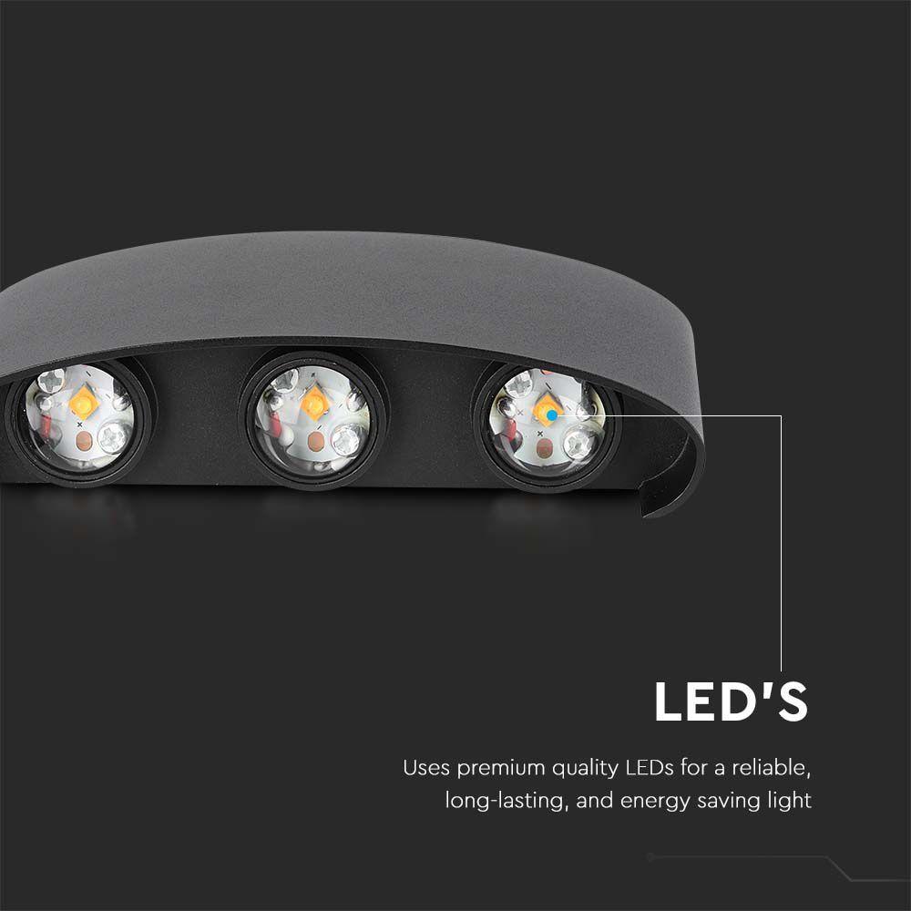 VT-846 6W LED WALL LIGHT 4000K SAND BLACK