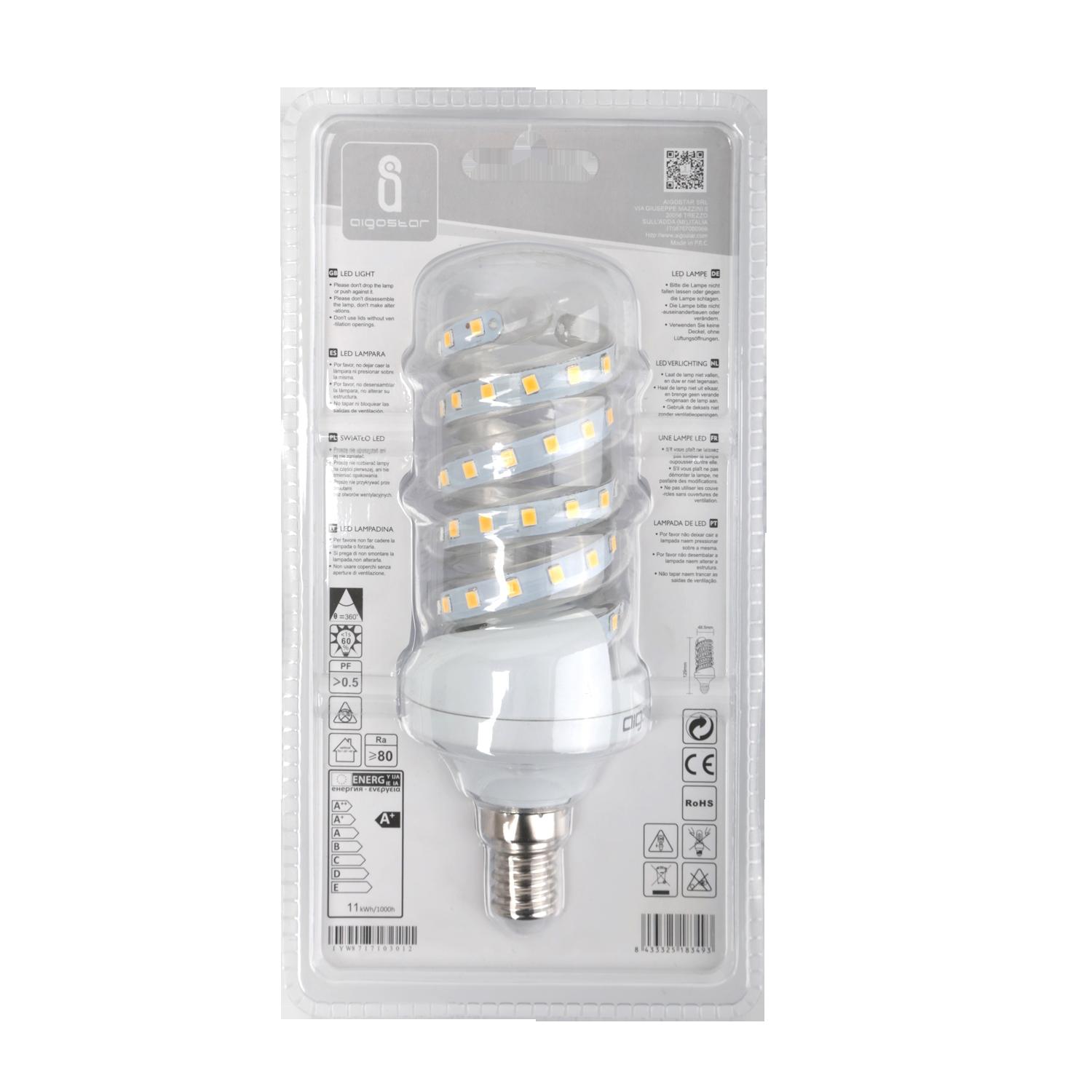 LED E14 11W Spiral tube