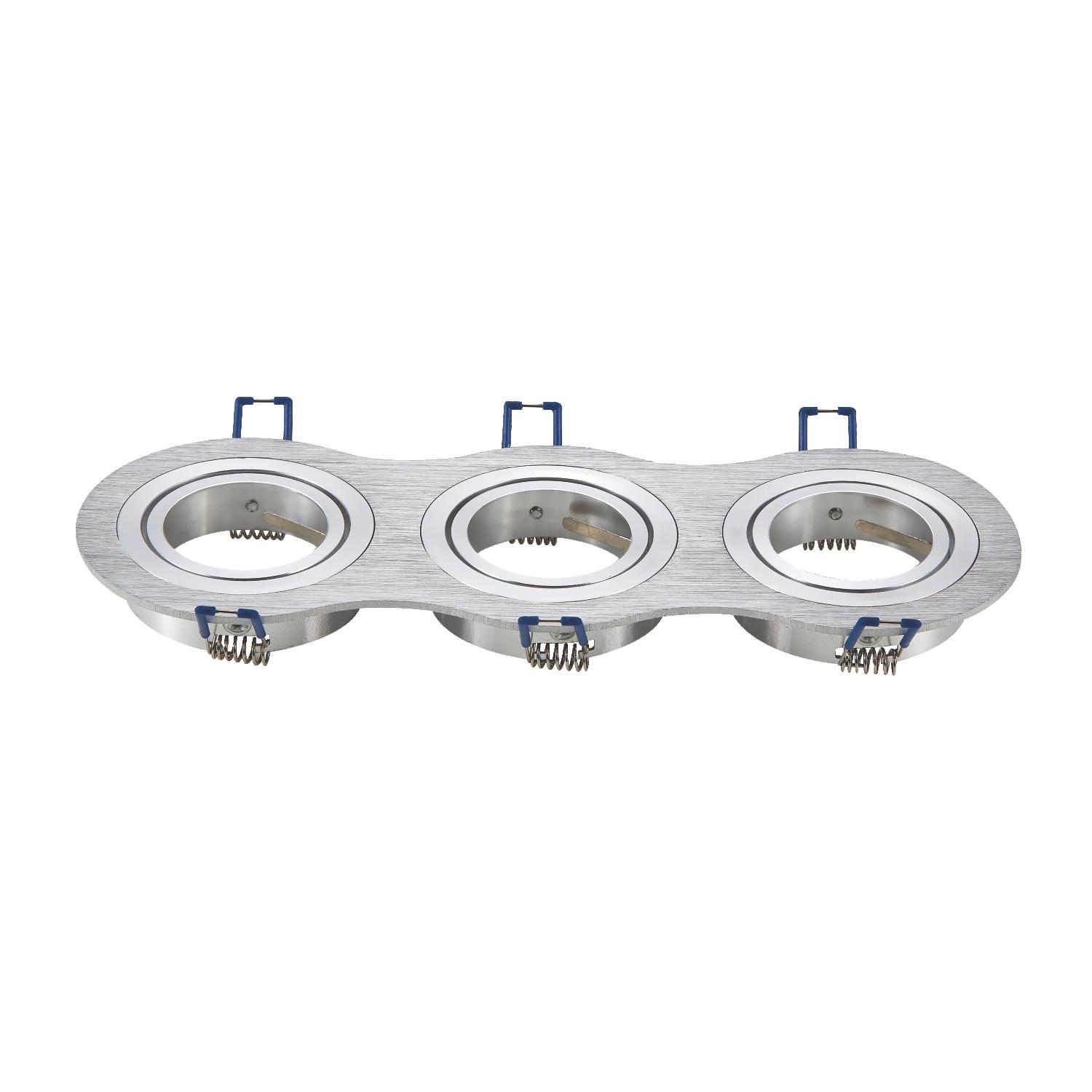 Three-way Spotlight Fitting Silver