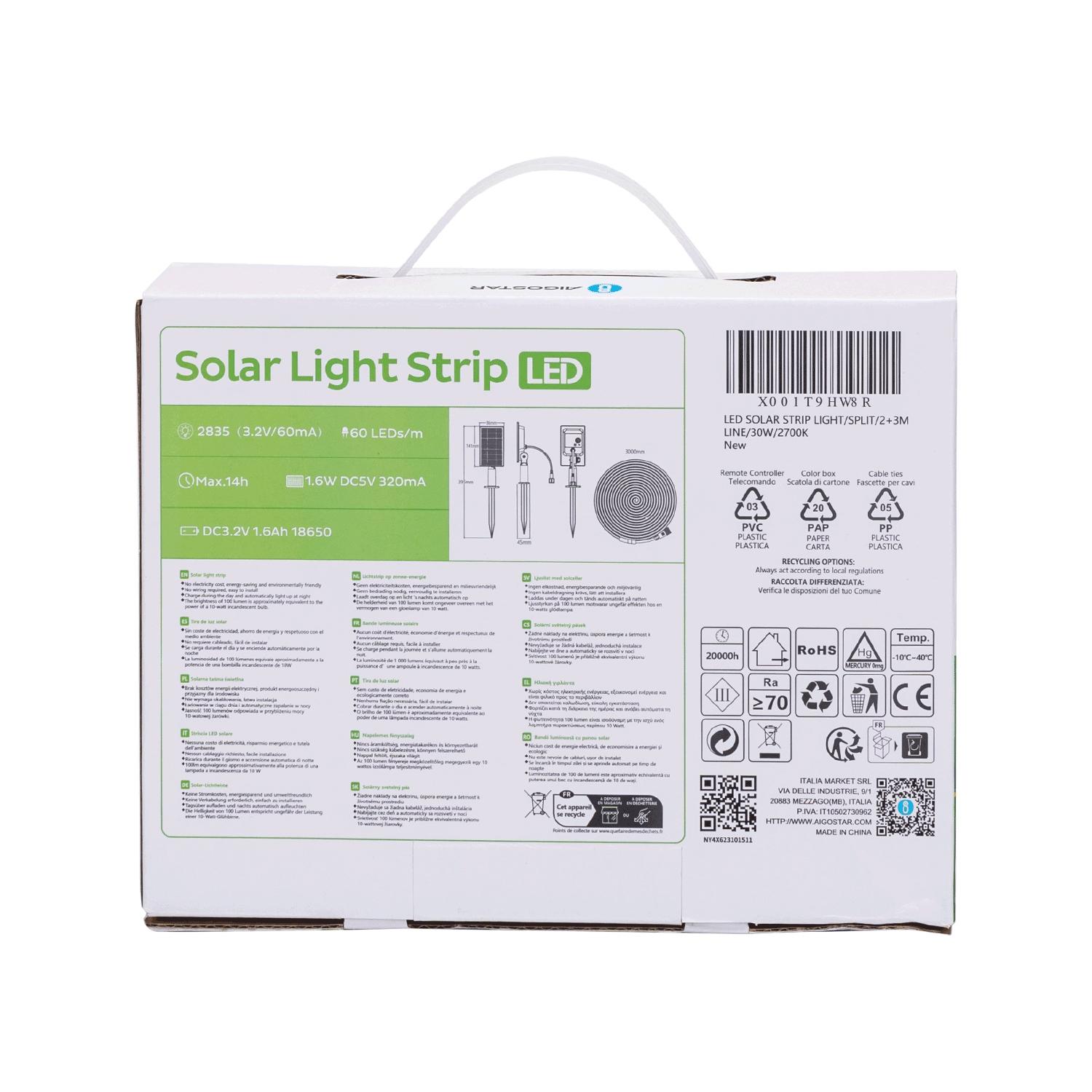 Solar light strips 30W IP65