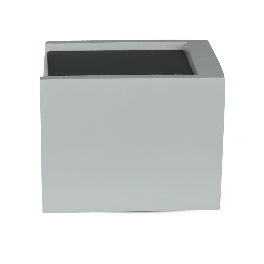 VT-860 GU10 GREY CONCRETE - METAL GYPSUM SURFACE WITH GUN BLACK BOTTOM (SQUARE)