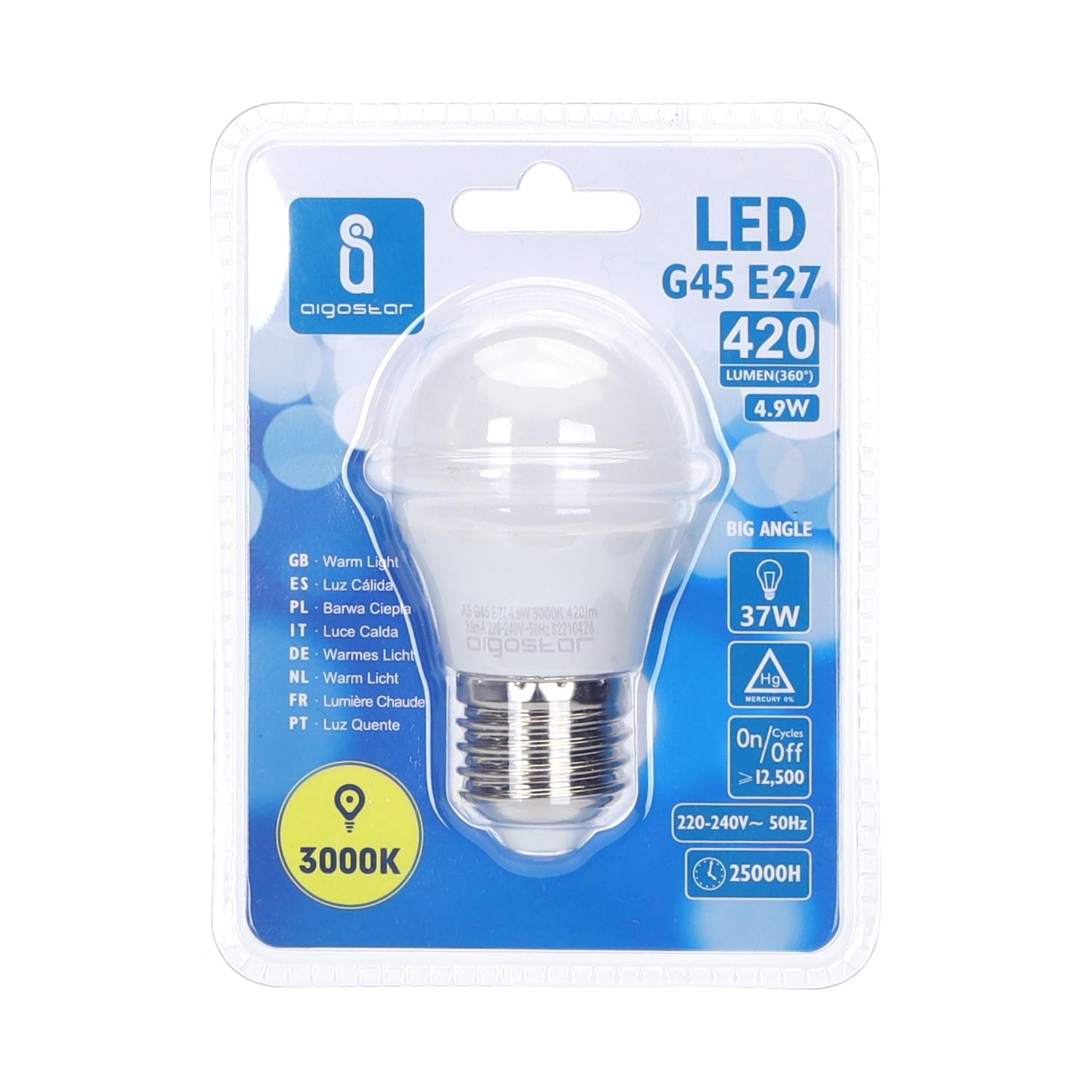 LED G45 E27 4.9W