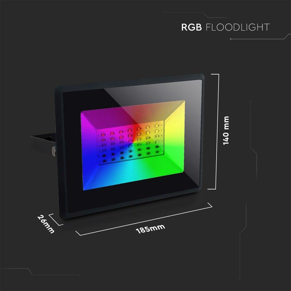 VT-4932 30W LED FLOODLIGHT RGB (DIMMABLE VIA REMOTE CONTROL)