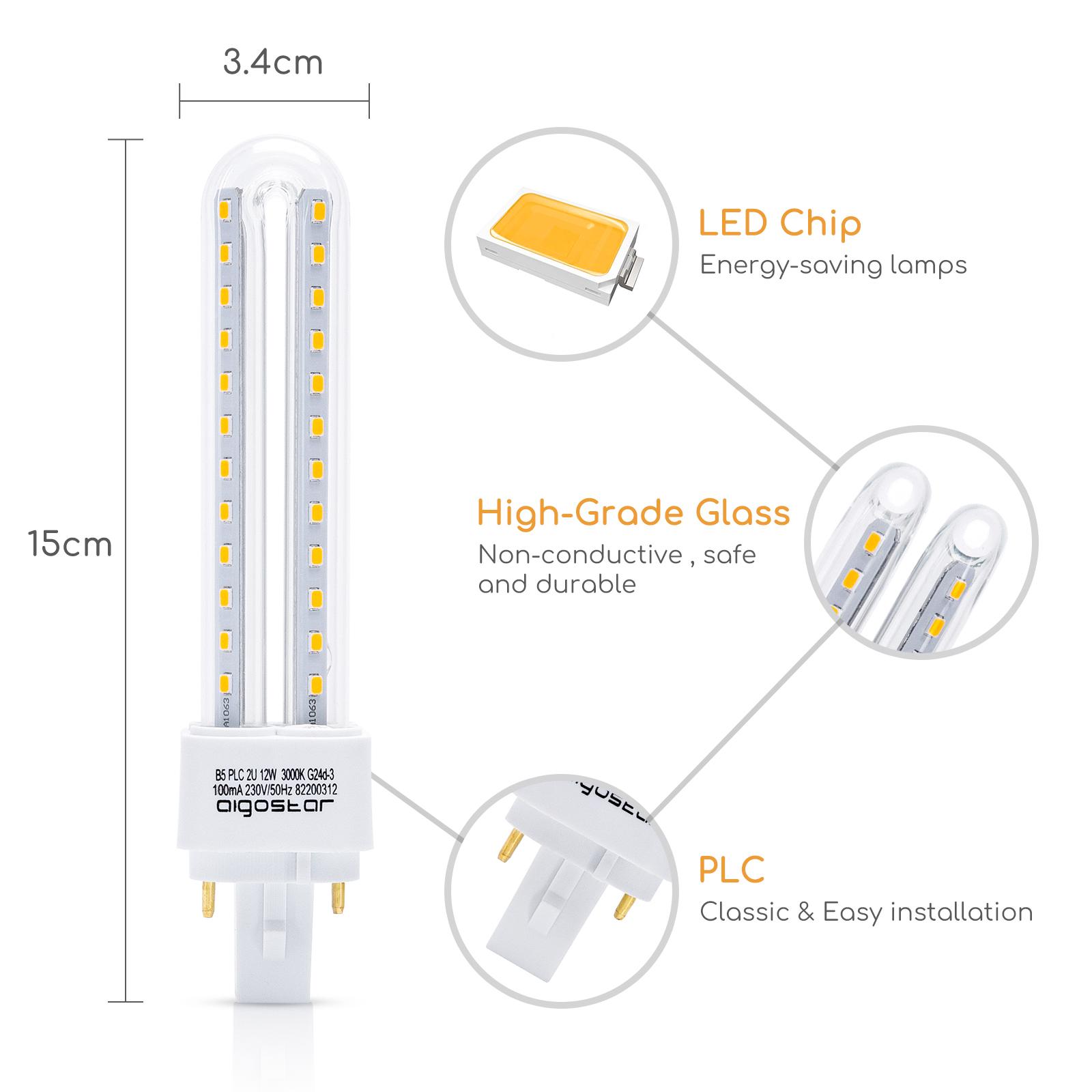 LED G24d-3 12W Double tubes