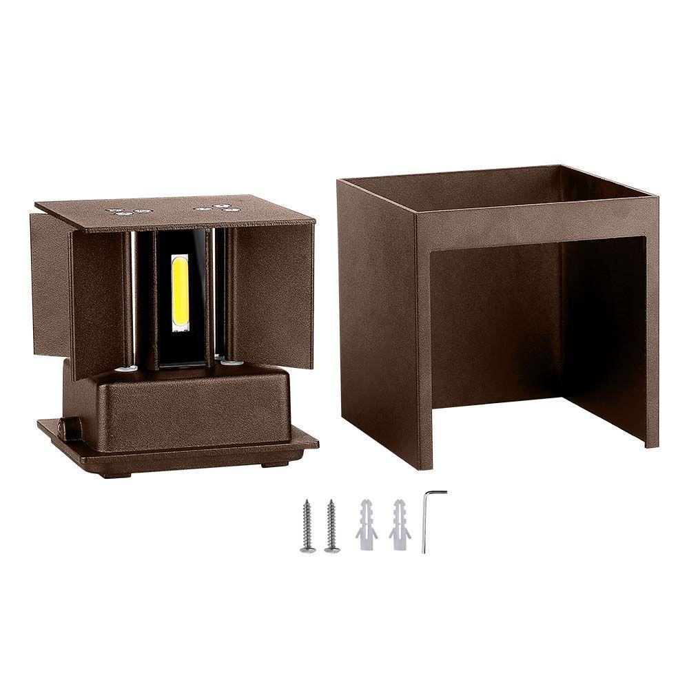 VT-759-12 11W WALL LAMP BRIDGELUX CHIP 3000K CORTEN SQUARE