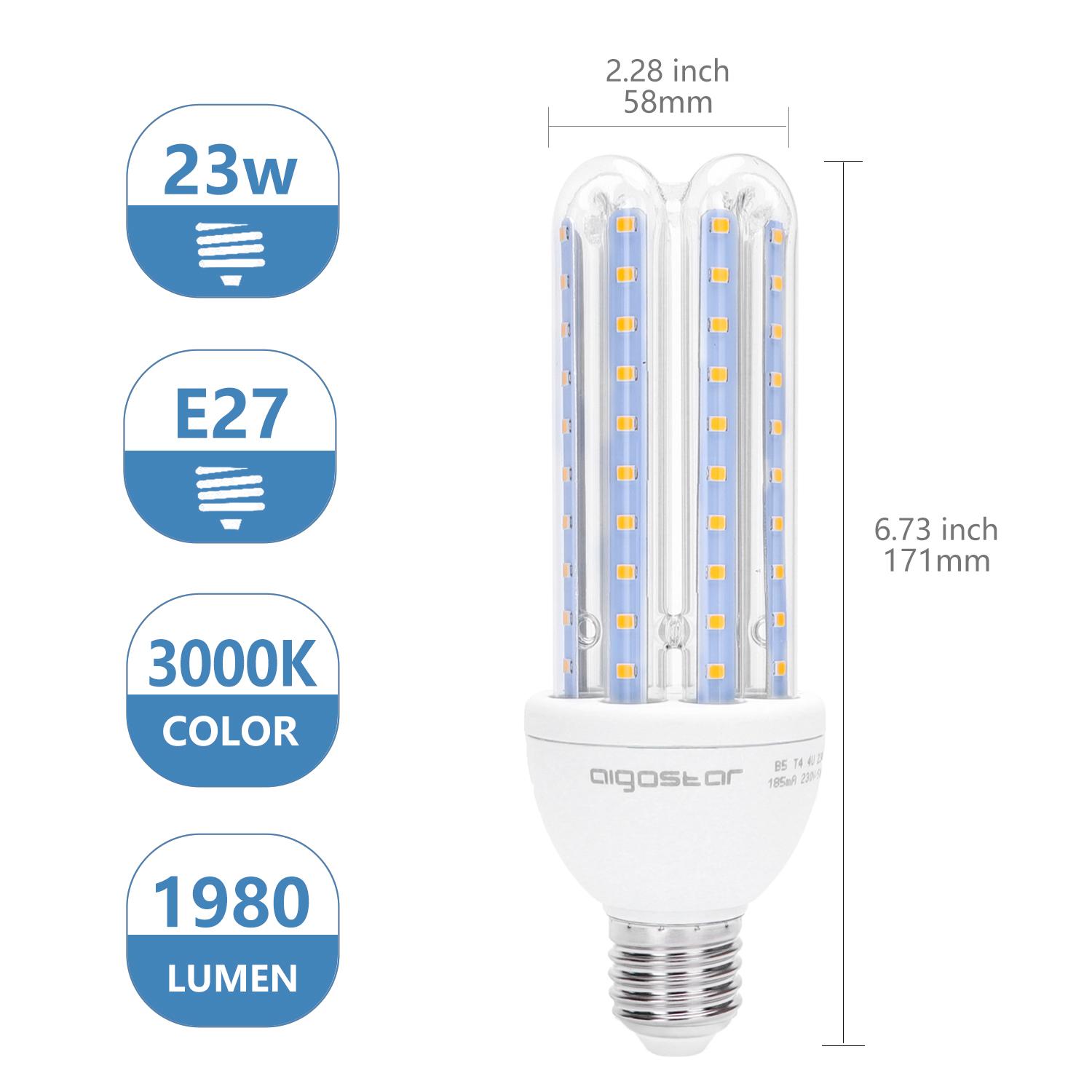 LED E27 23W U-tube