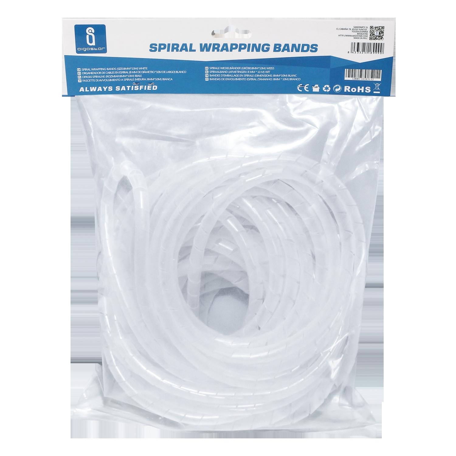 Spiral Wrapping Bands 8mm*10m White