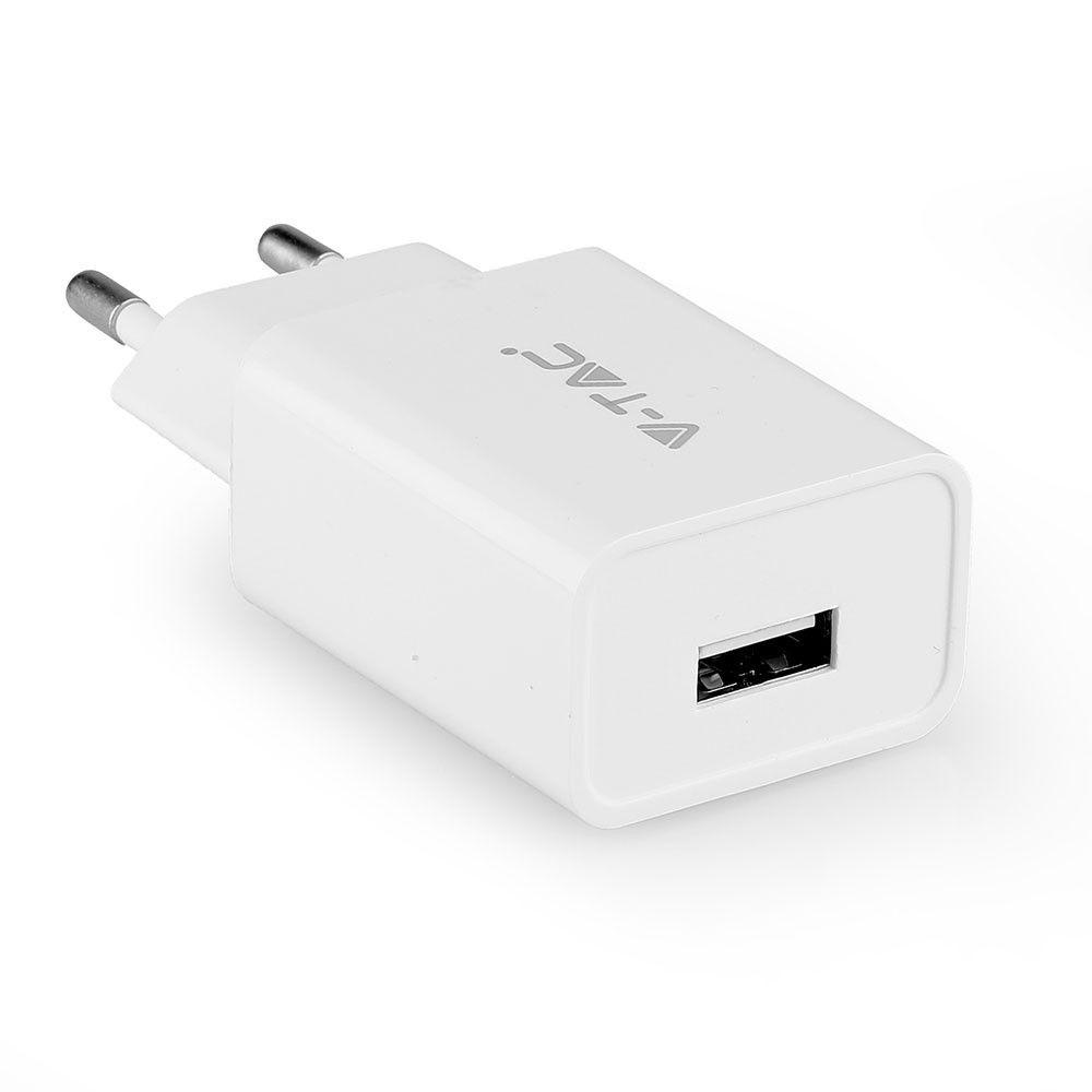 VT-5371 CHARGING SET WITH TRAVEL ADAPTER & MICRO USB CABLE-WHITE