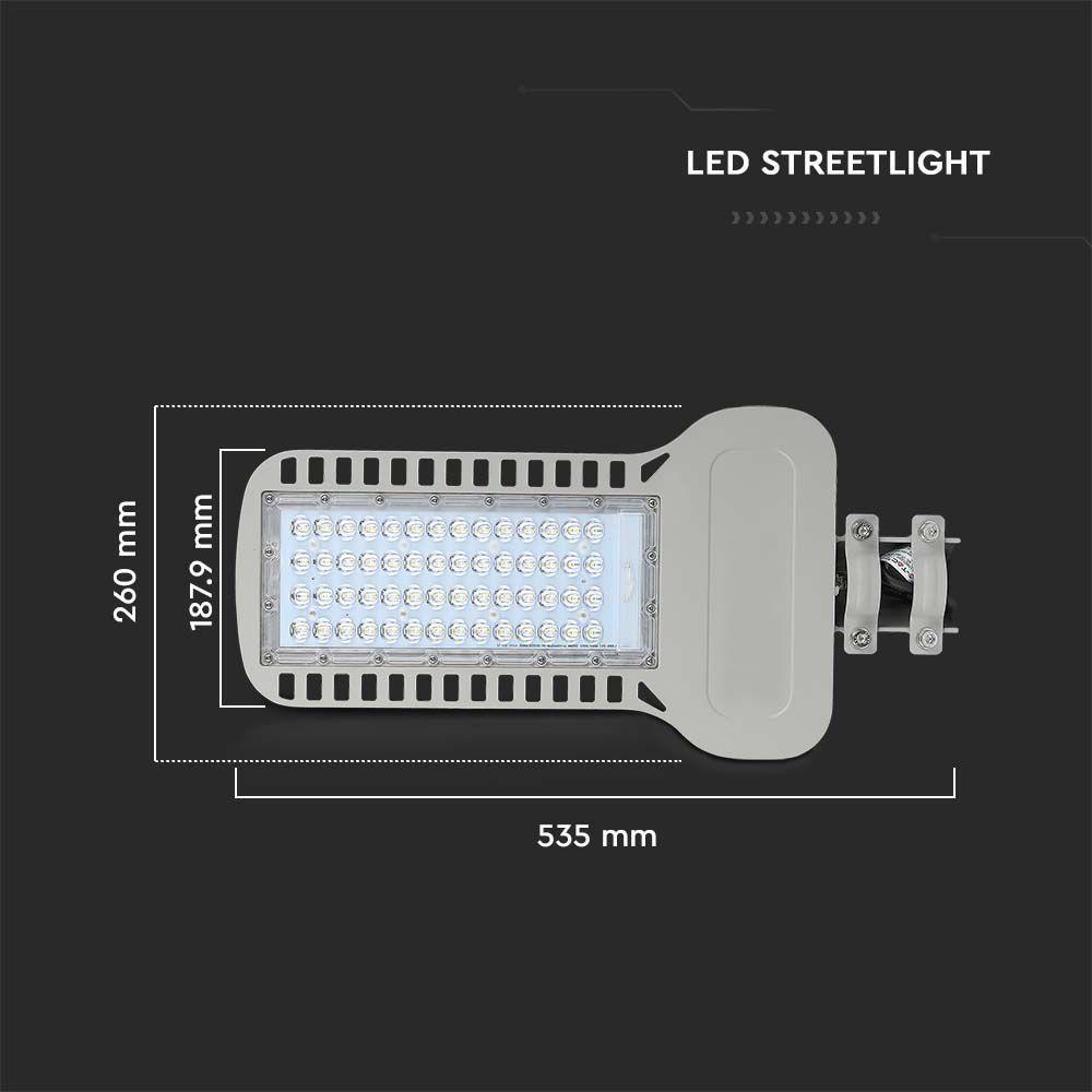 100W Lampa uliczna LED Slim, Chip SAMSUNG, Barwa:6500K, Wydajność: 135lm/w, VTAC, SKU 21961