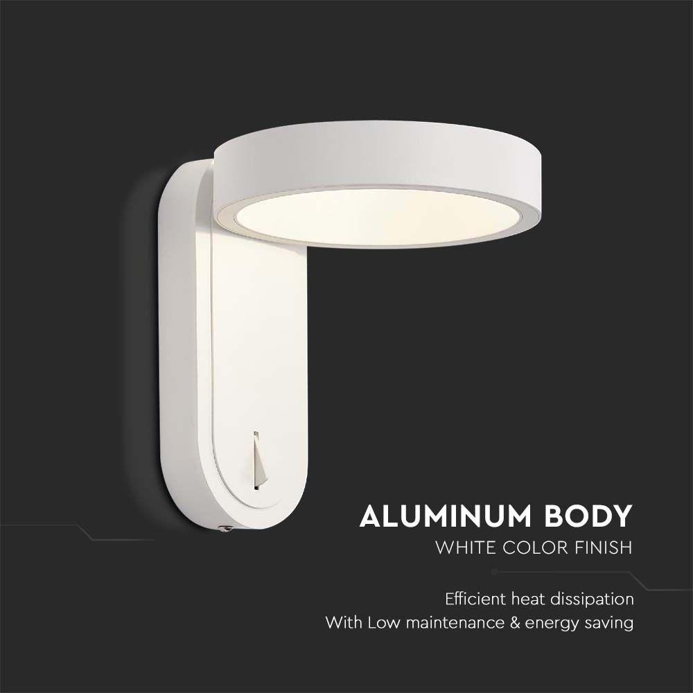 VT-1180 5W LED WALL LIGHT 3000K+4000K WHITE BODY IP65