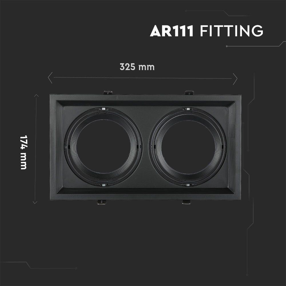 VT-7222 2xAR111 FITITNG BLACK BODY