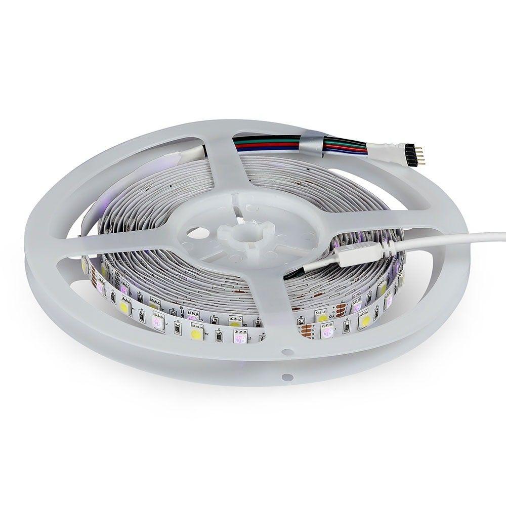 VT-5050 60 10W/M LED STRIP KIT(BS PLUG)COMPATIBLE WITH ALEXA & GOOGLE HOME RGB+W IP20- (5M/ROLL)(PRICE PER M)