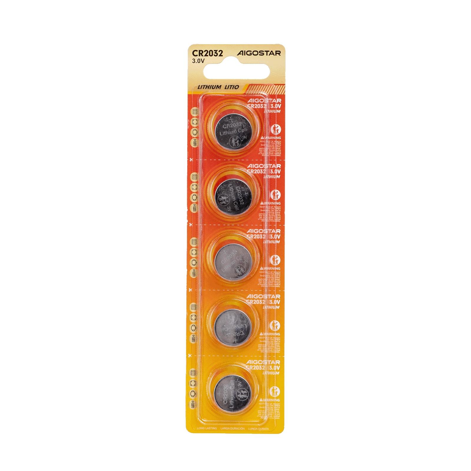 Coin cell batteries CR2032 3.0V 5pcs