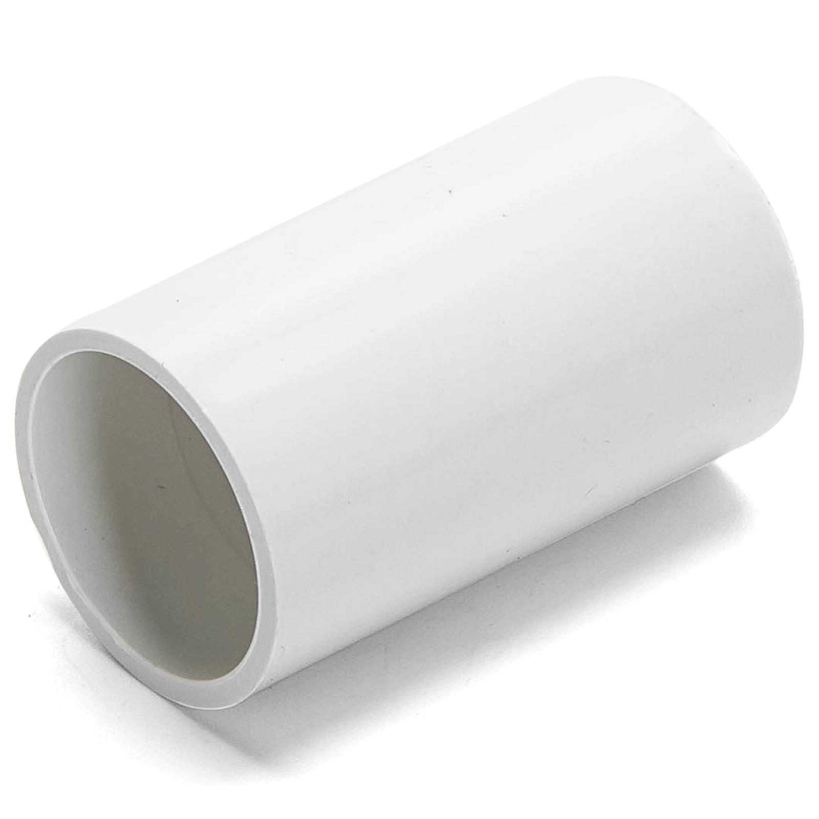 PVC Round Wire Duct Connector White 25mm 4PCS