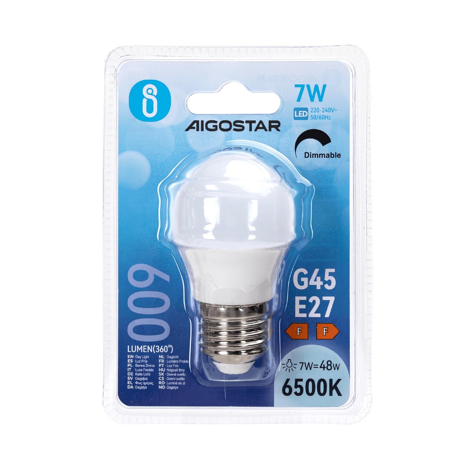 LED dimmable bulb G45 E27 7W 6500K