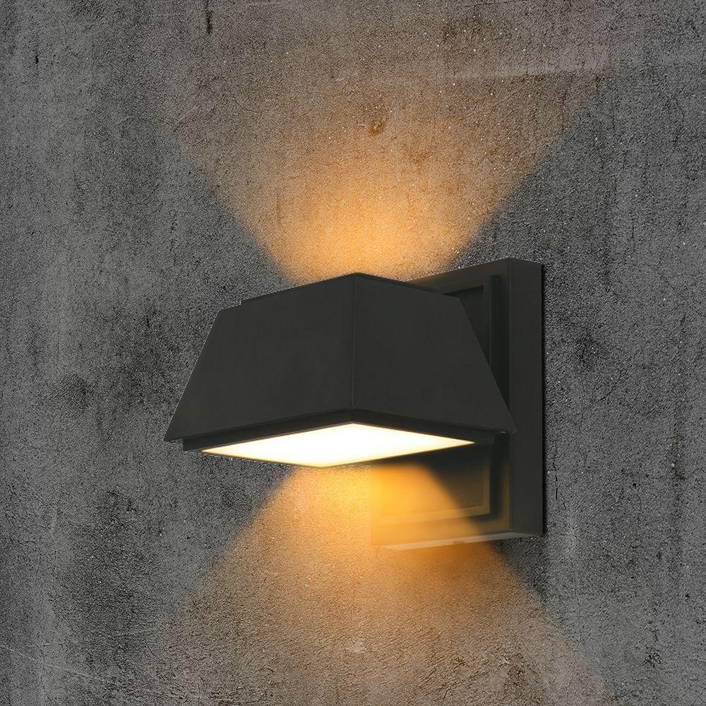 VT-1192 15W LED OUTDOOR WALL LIGHT 16x16.5x16.4mm 4000K BLACK BODY IP65