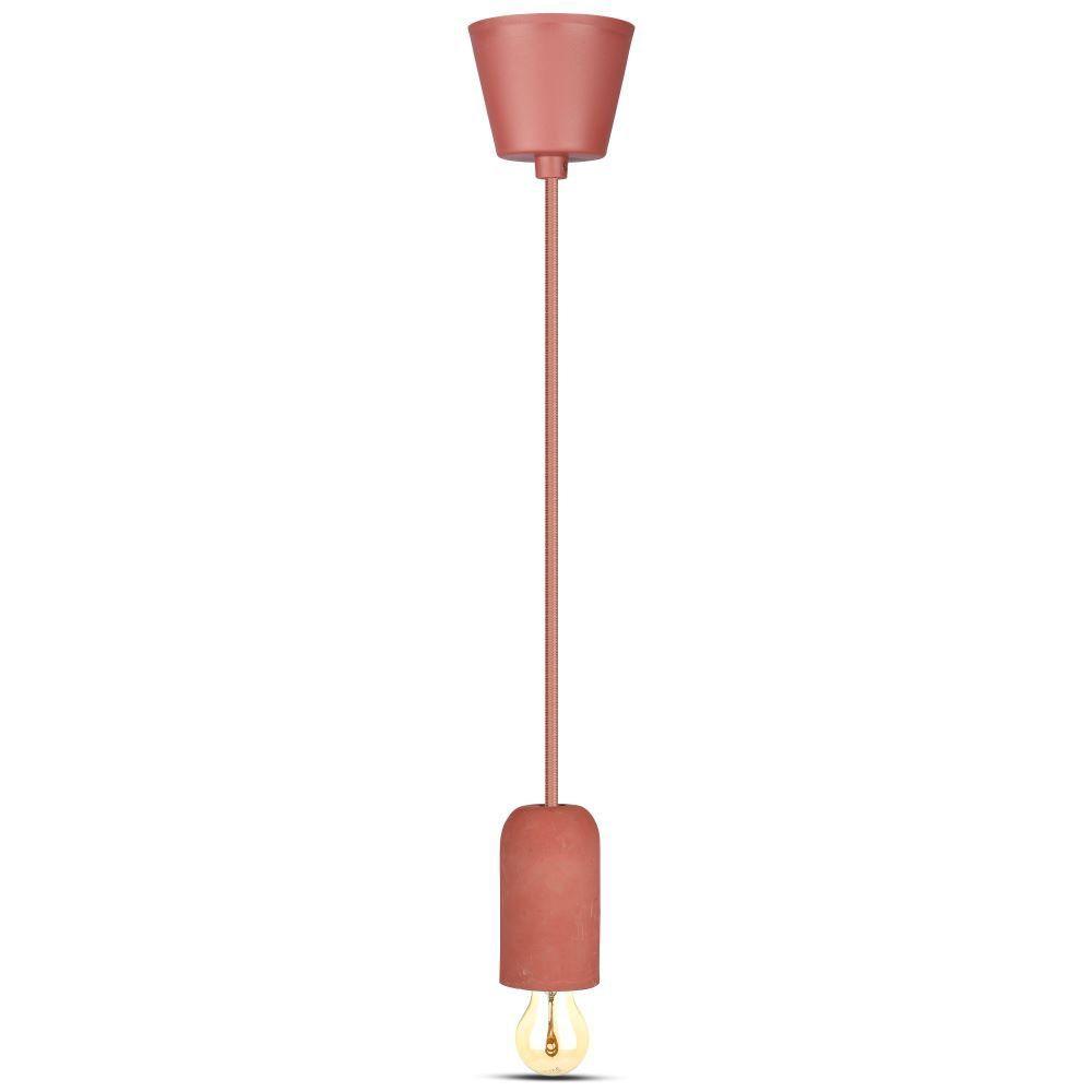 Lampa Wisząca, Trzonek:E27, Gips, Czerwony, VTAC, SKU 3743