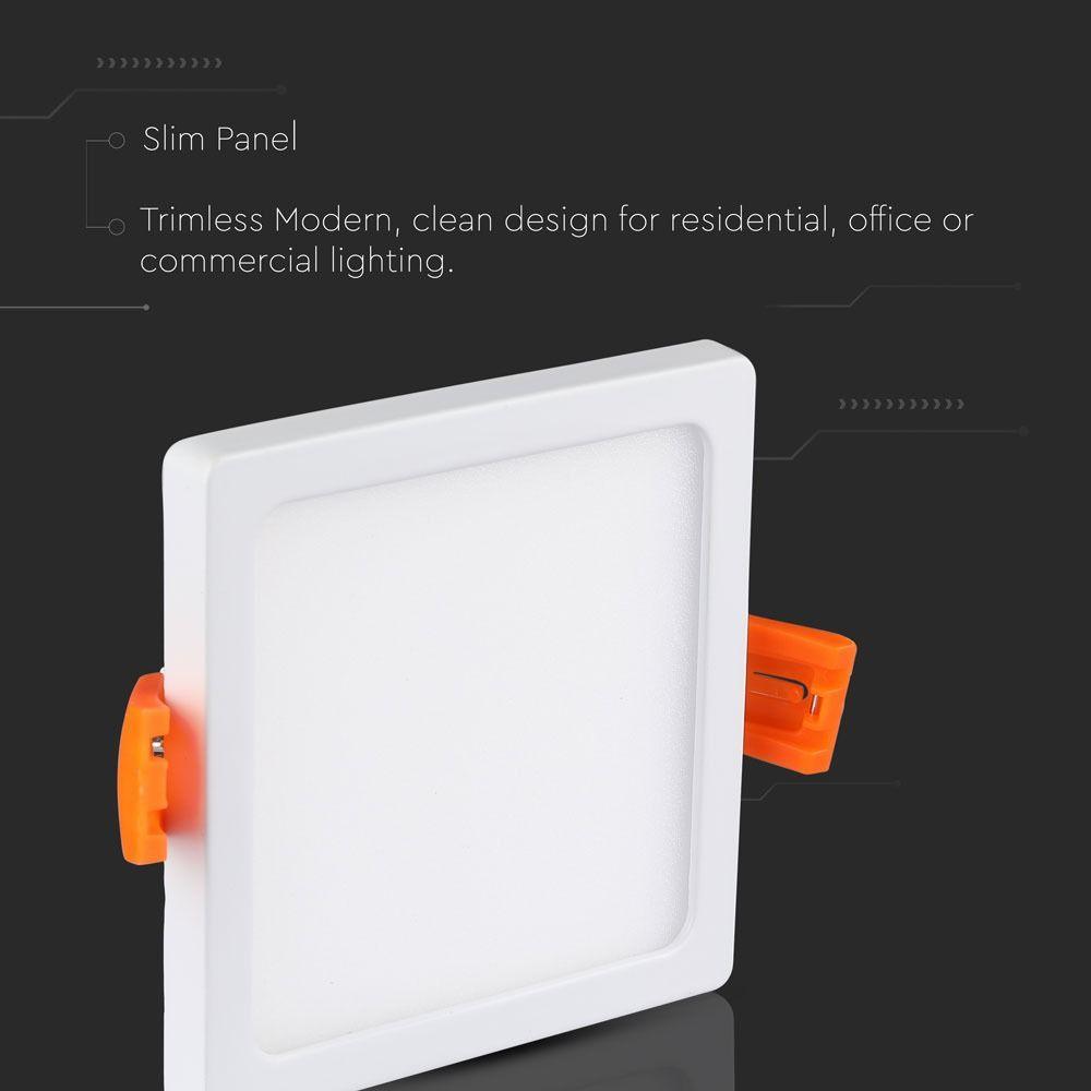 VT-1515 15W LED SLIM PANEL 6400K SQUARE