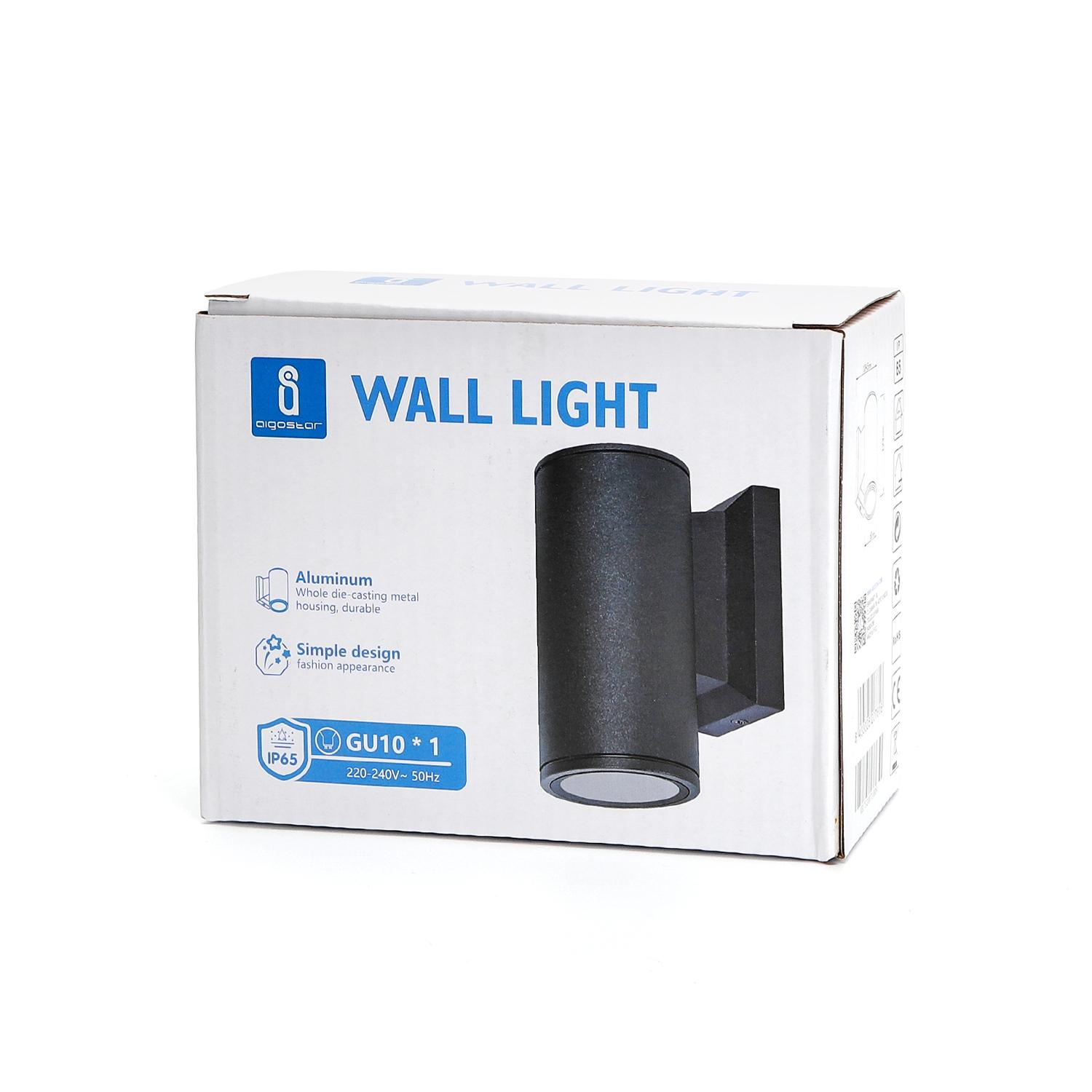 One-way Wall Light Black (Without Light Source) GU10