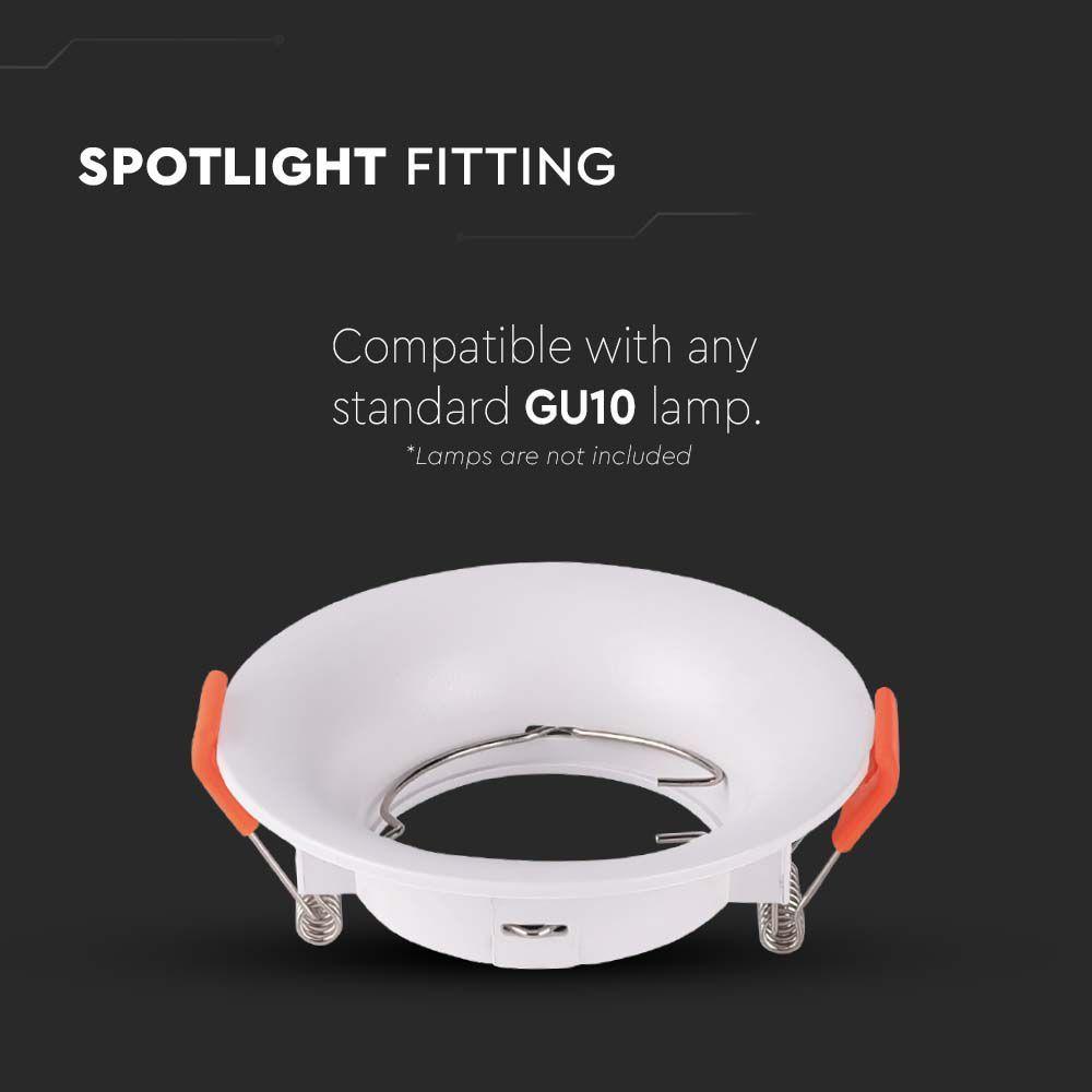 VT-920 GU10 FITTING ROUND WHITE