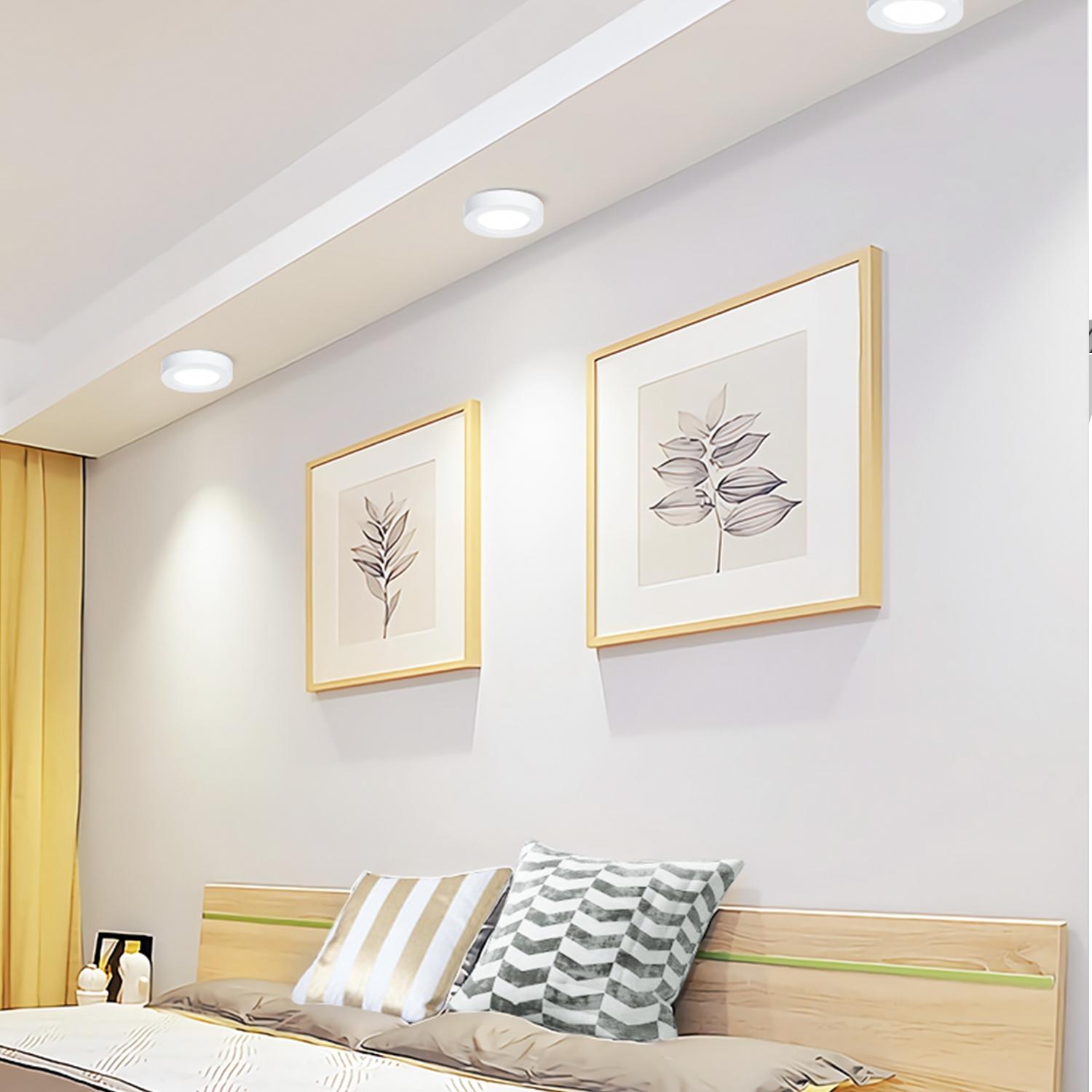 E6 LED  Surface-mounted Round Downlight 18W White Light