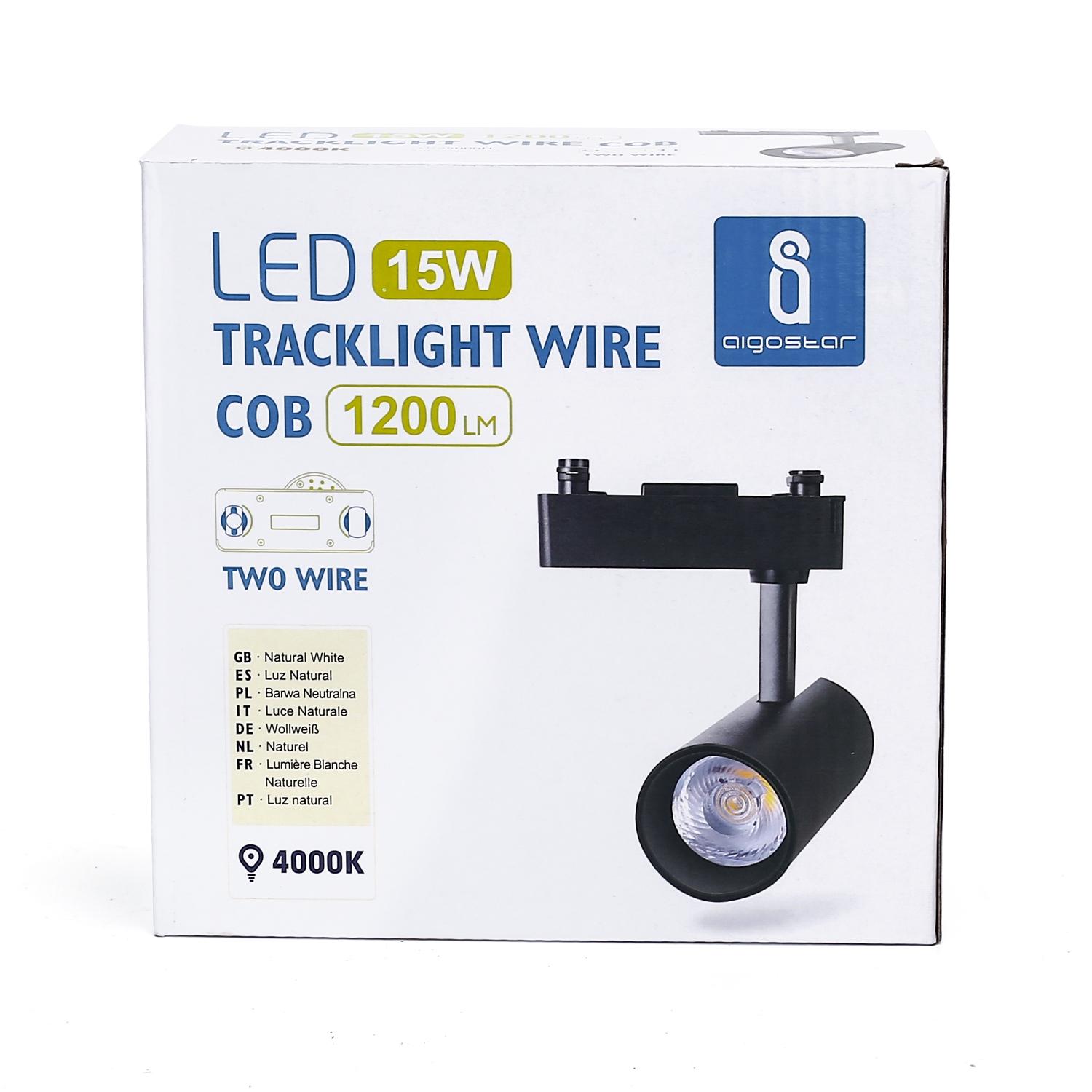 2 wires track light 15W Natural White