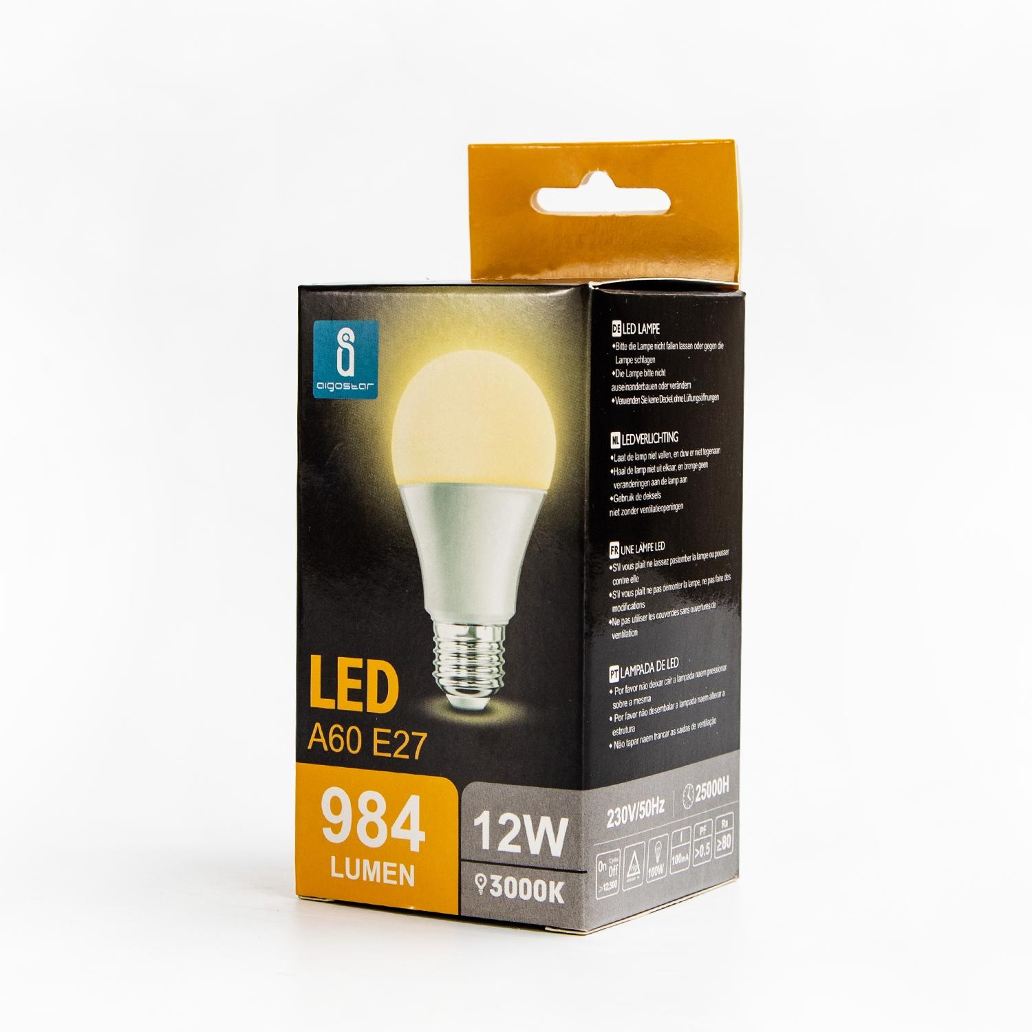 LED A60 E27 12W 3000k (12W,E27,3000K)