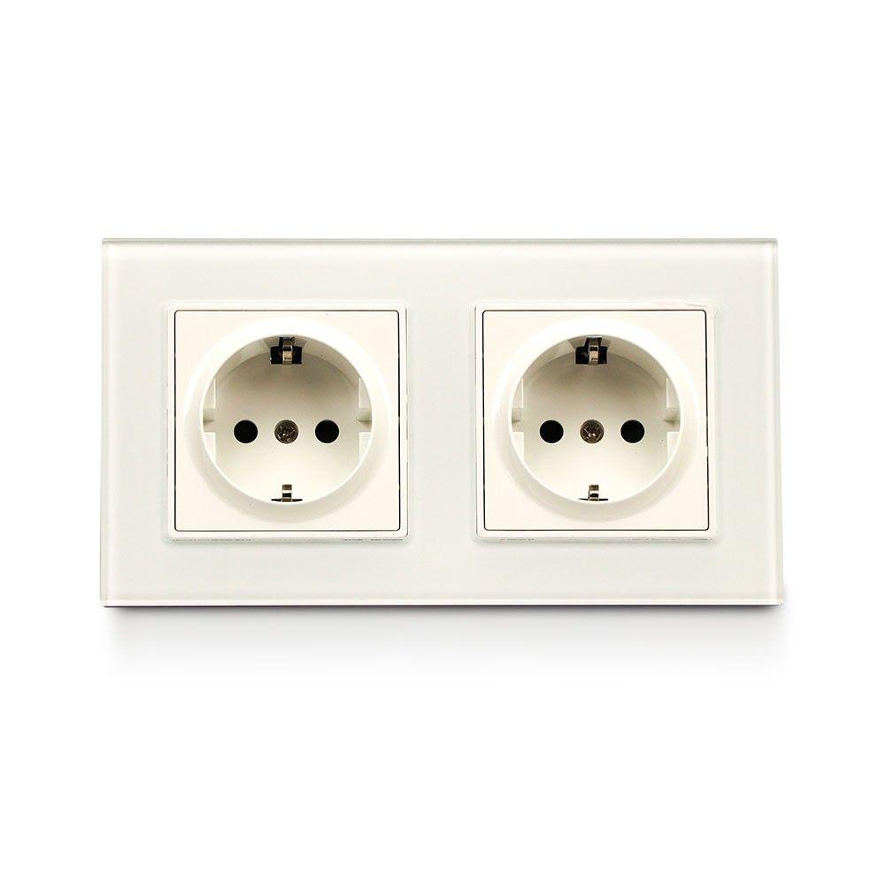 VT-5811 EU SOCKET 16A 2 WAY-WHITE