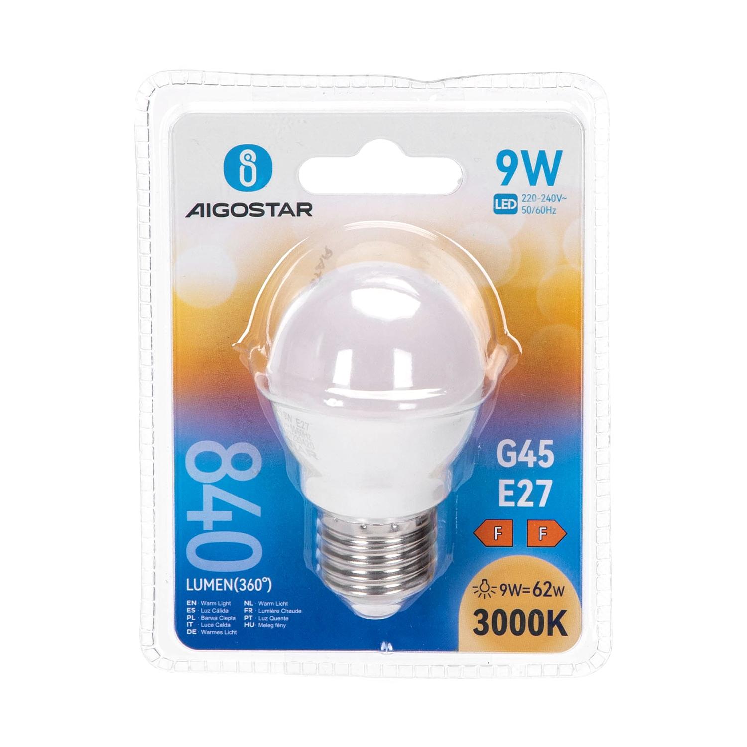 LED E27 9W G45