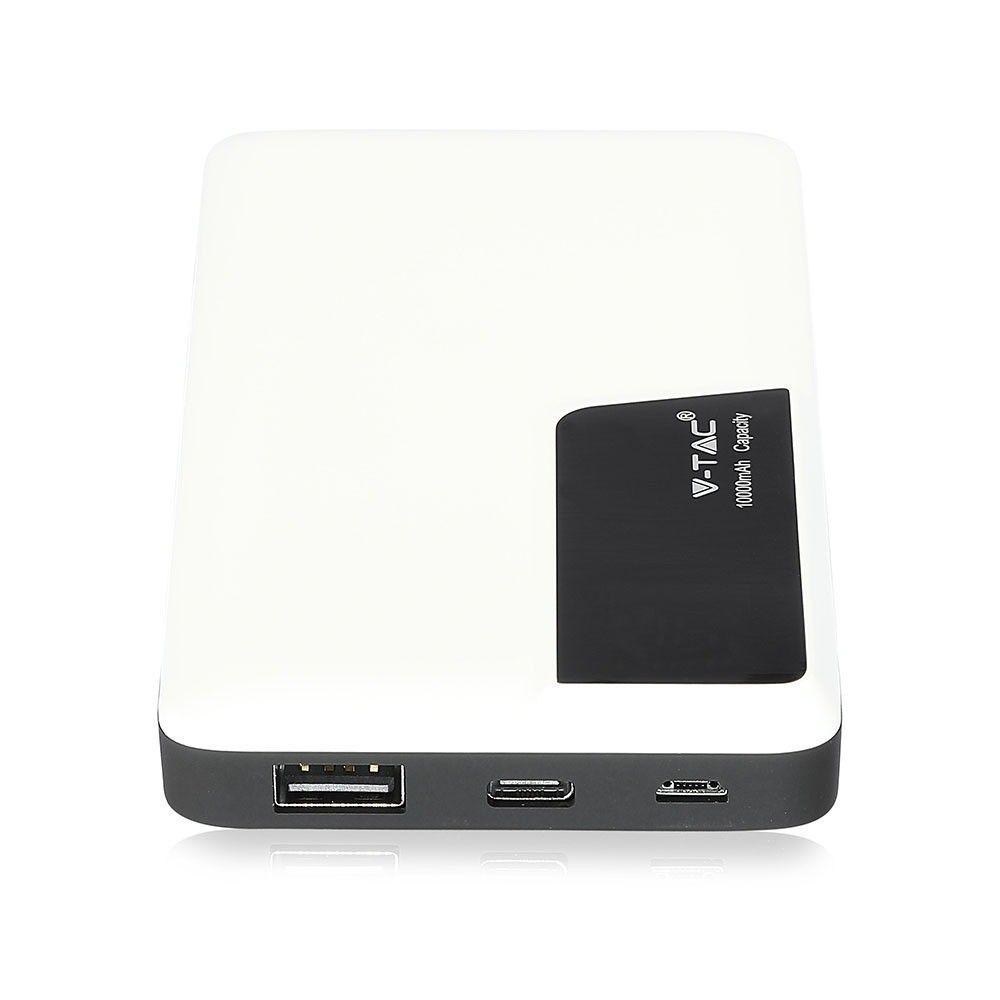 VT-3511 10000mah POWER BANK WITH DIGITAL DISPLAY & USB TYPE-C-WHITE