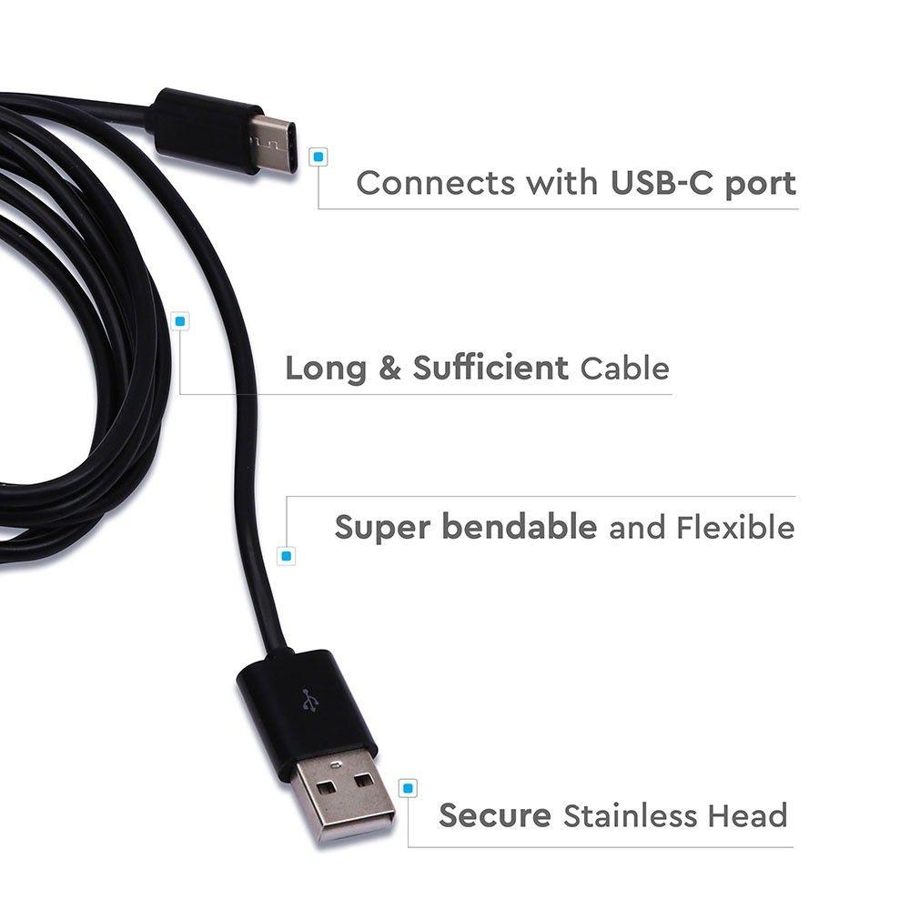 VT-5542 1.5M TYPEC USB CABLE-BLACK