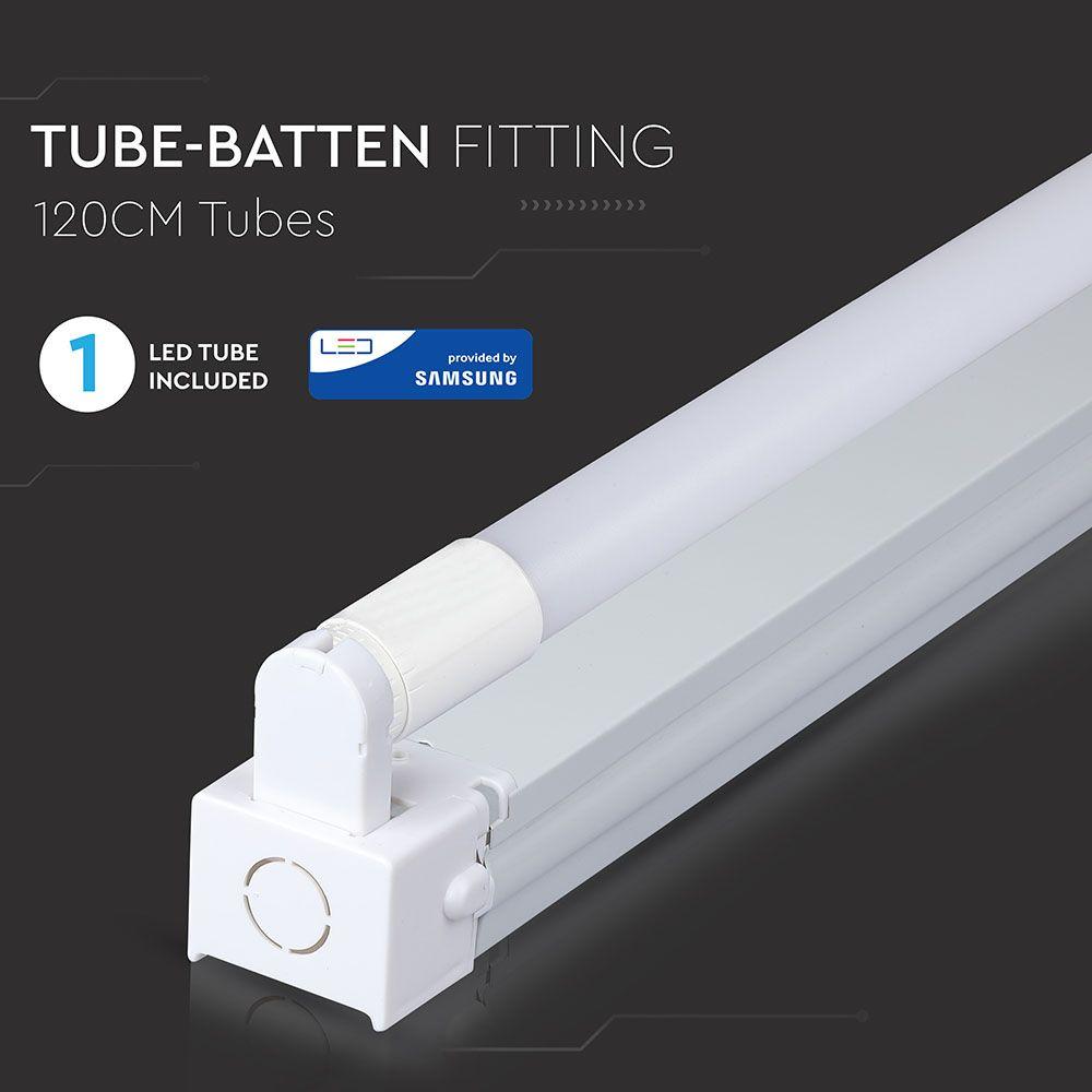 VT-12026 SINGLE BATTEN FITTING-120CM WITH 18W SAMSUNG LED TUBE 4000K