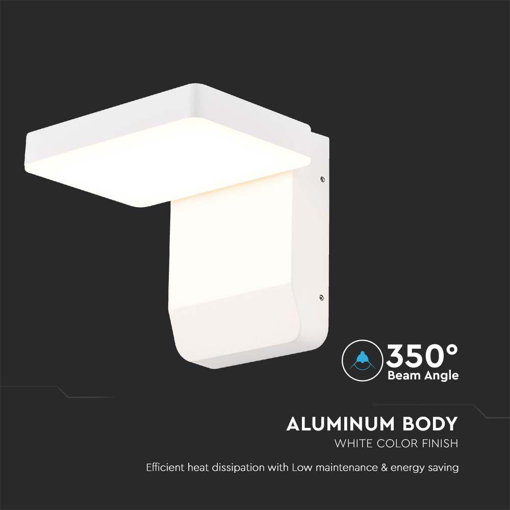 VT-11020 17W LED WALL LIGHT 4000K WHITE BODY SQUARE IP65