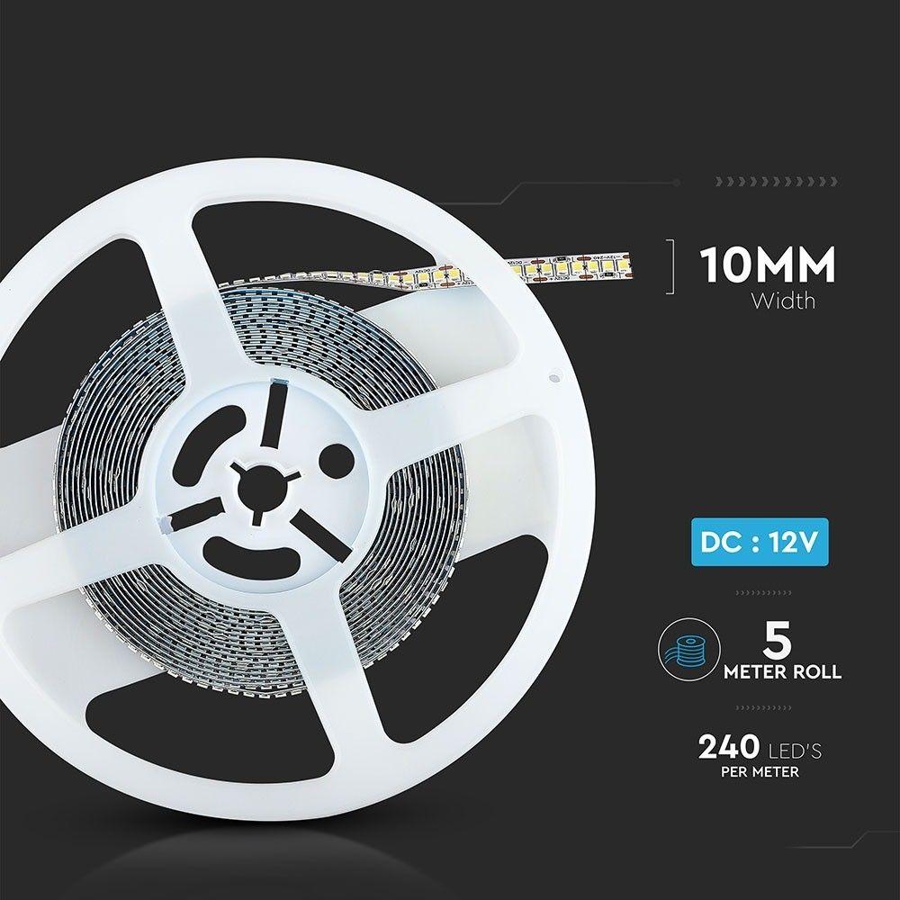 VT-2835-240 18W/M LED STRIP LIGHT 6000K 150LM/W IP20 (5M/ROLL)(PRICE PER M)