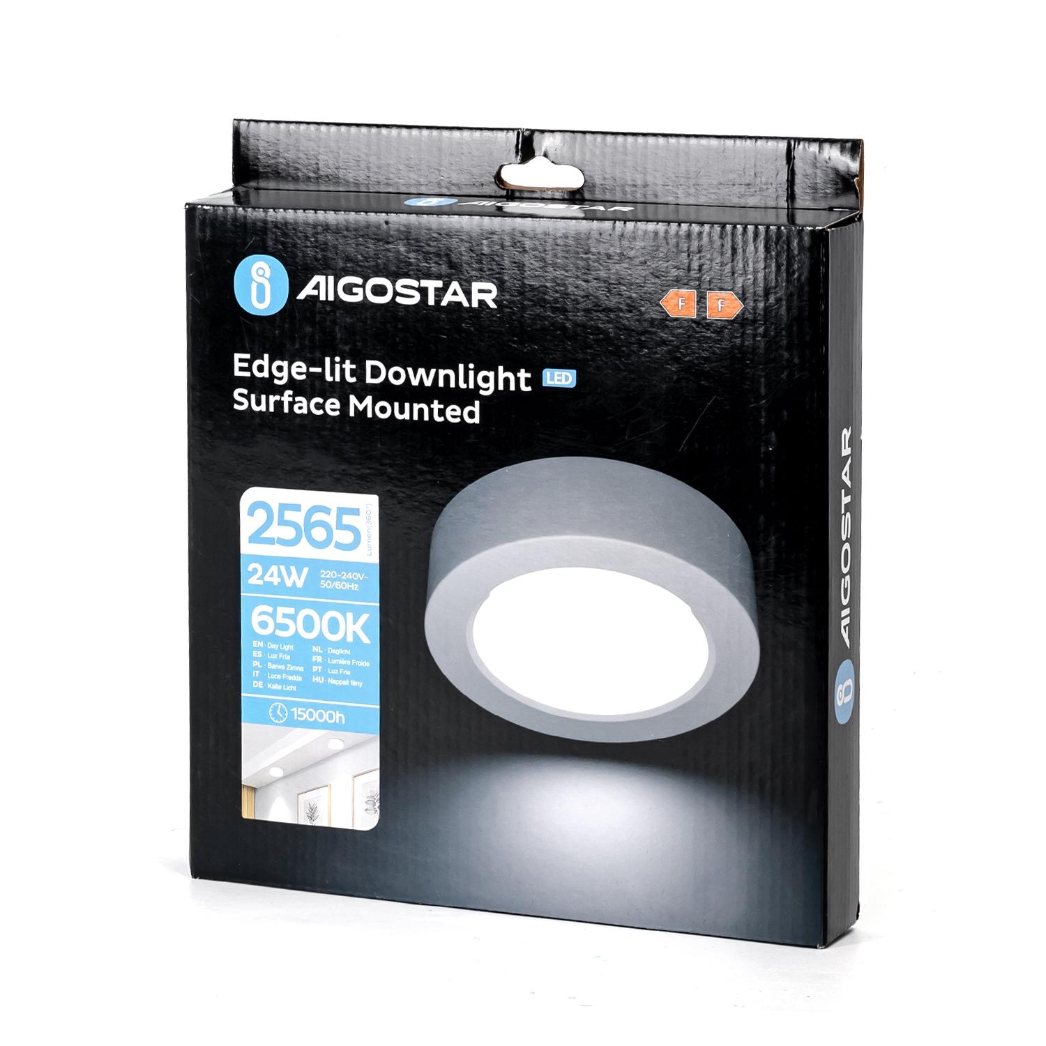 Downlight natynkowy okrągły LED 24W Światło białe