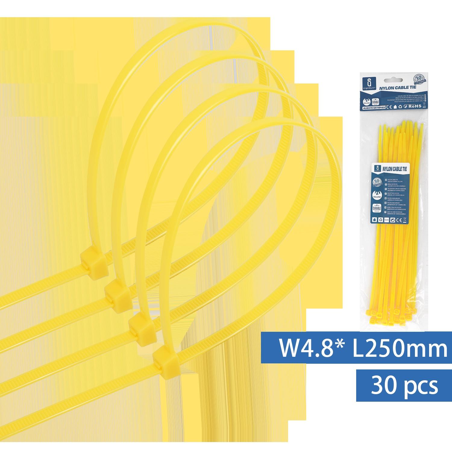 Nylon Cable Ties W4.8*L250mm Yellow