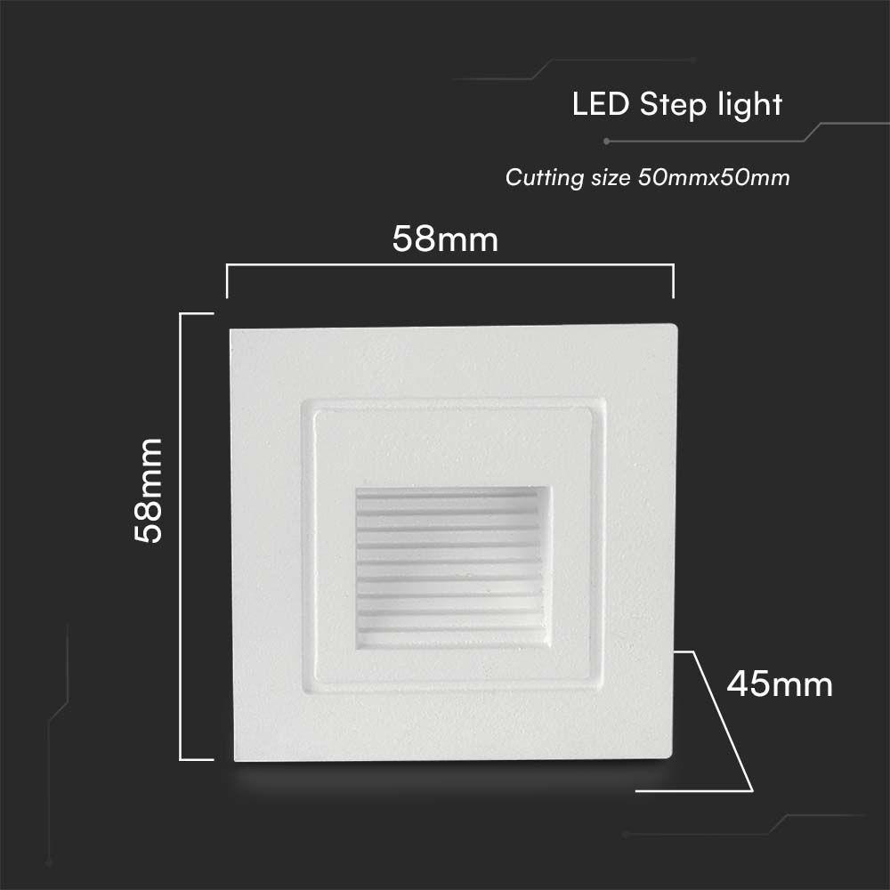 VT-1128 3W LED STEP LIGHT 3000K WHITE BODY