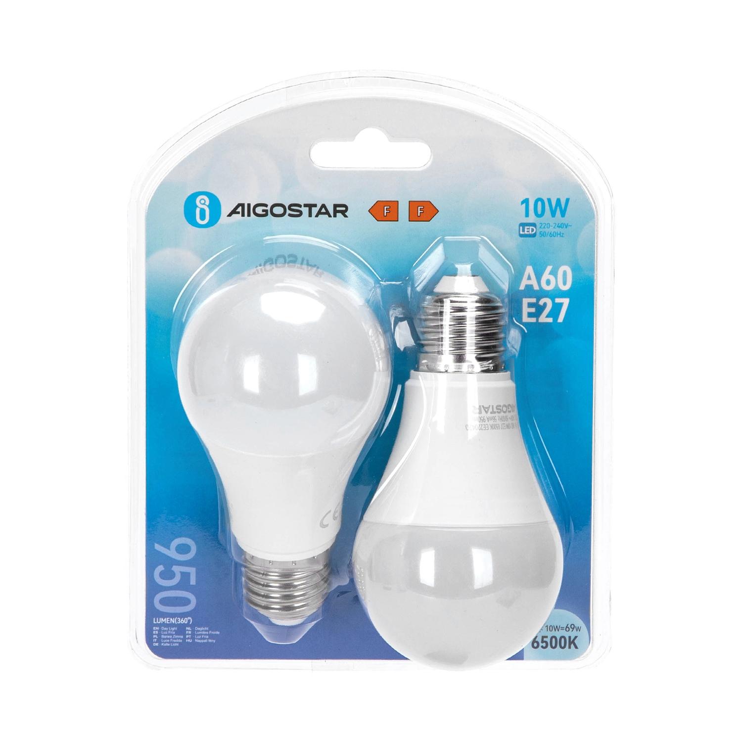 LED E27 10W A60 2pcs ( general bulb )