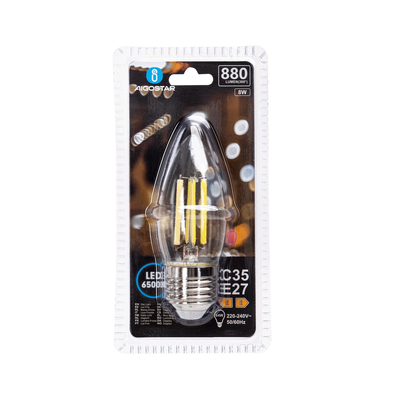 Żarówka LED Filament (Bursztynowa) C35 E27 8W