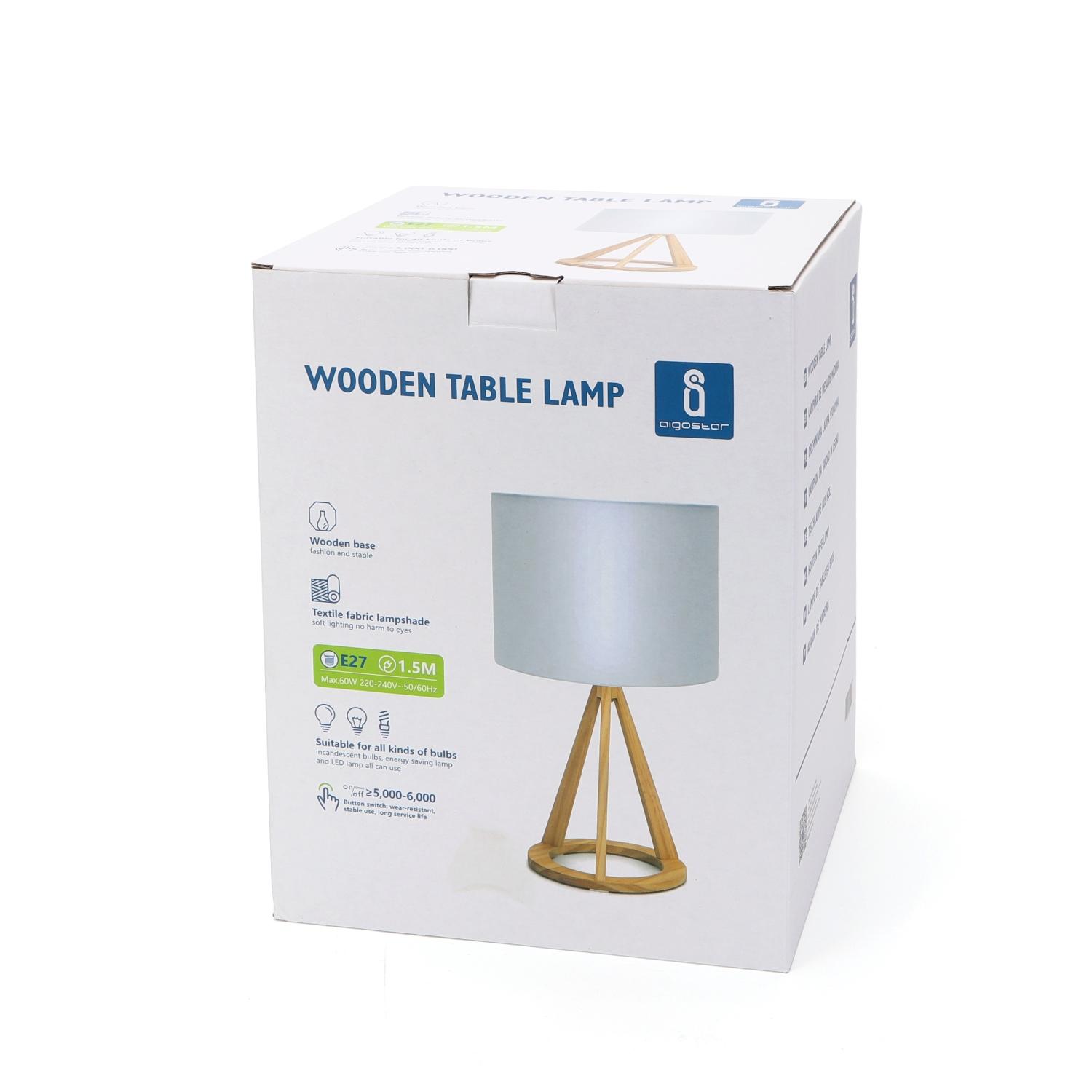 Wooden Table Lamp (Without Light Source) E27