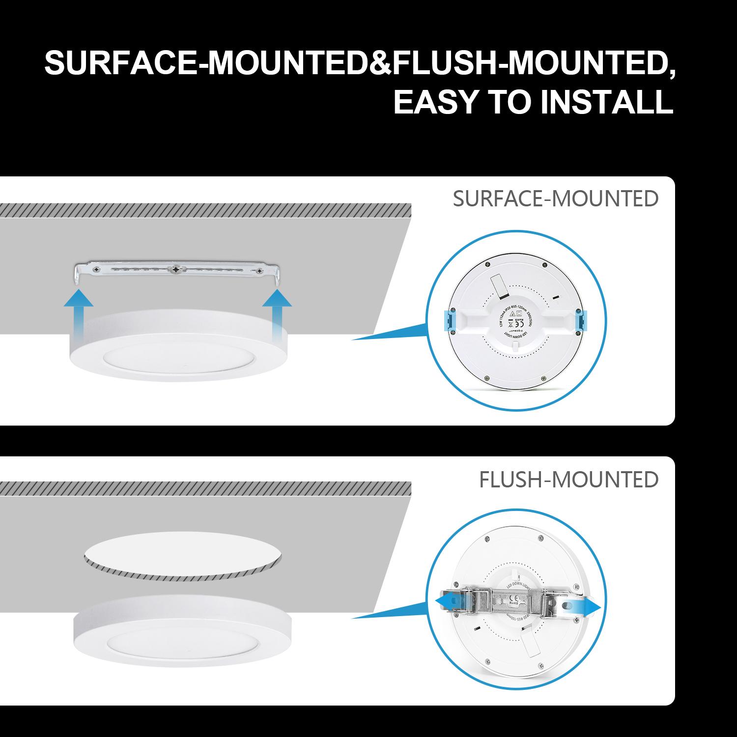 Downlight okrągły LED 12W Regulowana wielkość i temperatura koloru