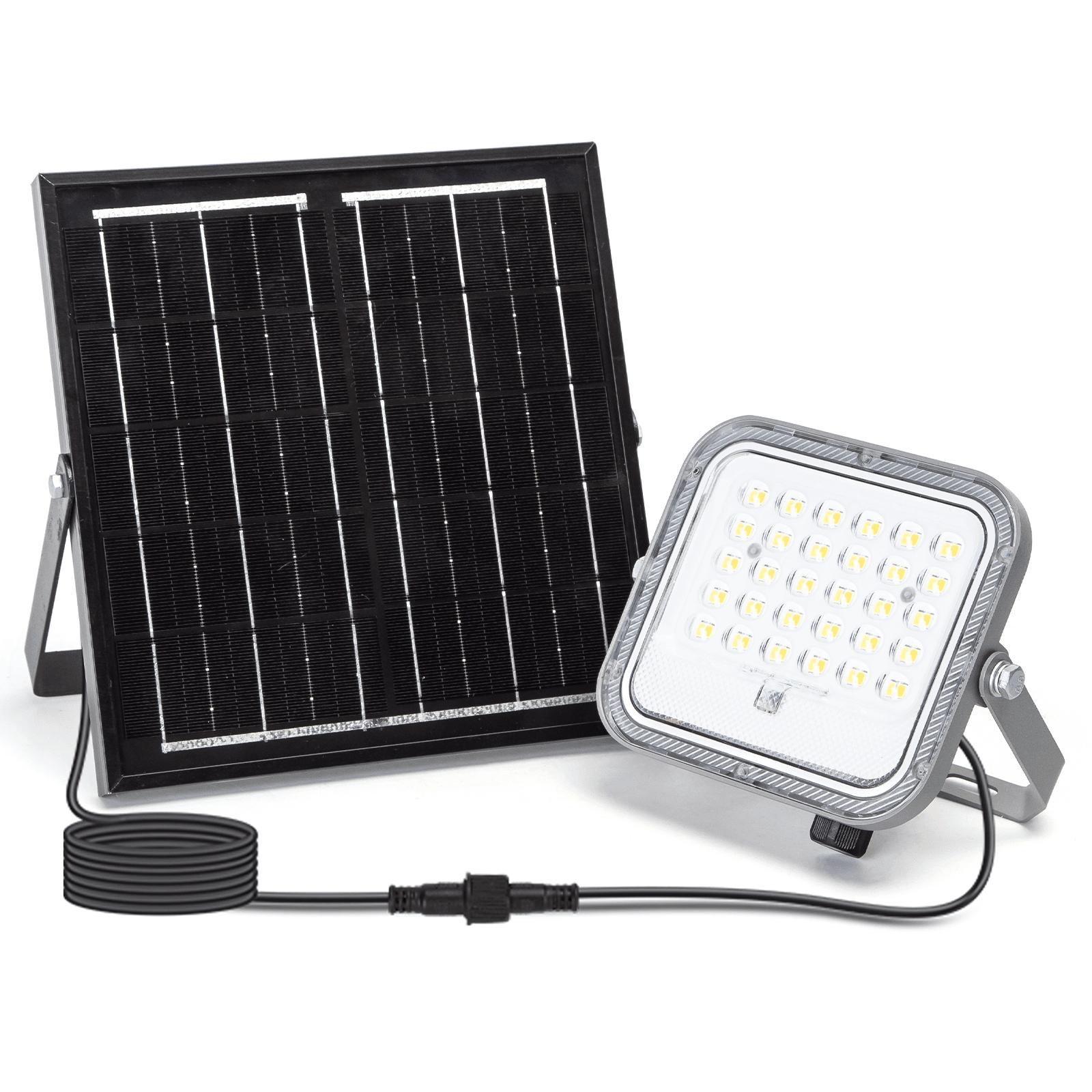 LED FLOOD LIGHT WITH SOLAR PANEL /09 Series/ 2M LINE/50W /CCT