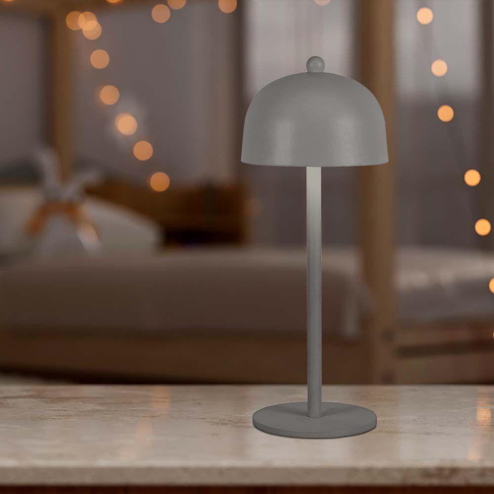 Lampka nocna LED zasilana bateryjnie, Wysokość:30cm, Bateria 1800mAh, Ściemnianie przez dotyk, Barwa:3w1, Obudowa: Szara, VTAC, SKU 7987