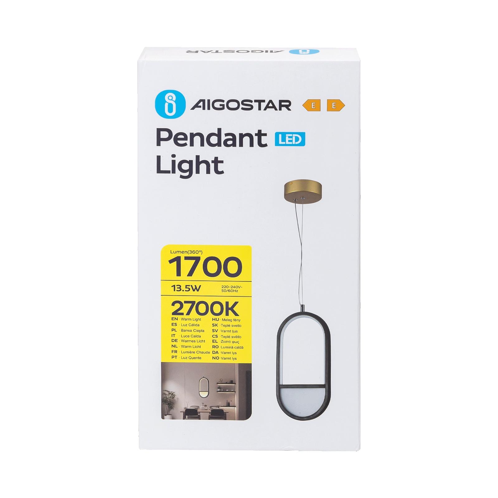 Aluminiowa lampa wisząca 13.5W 2700K